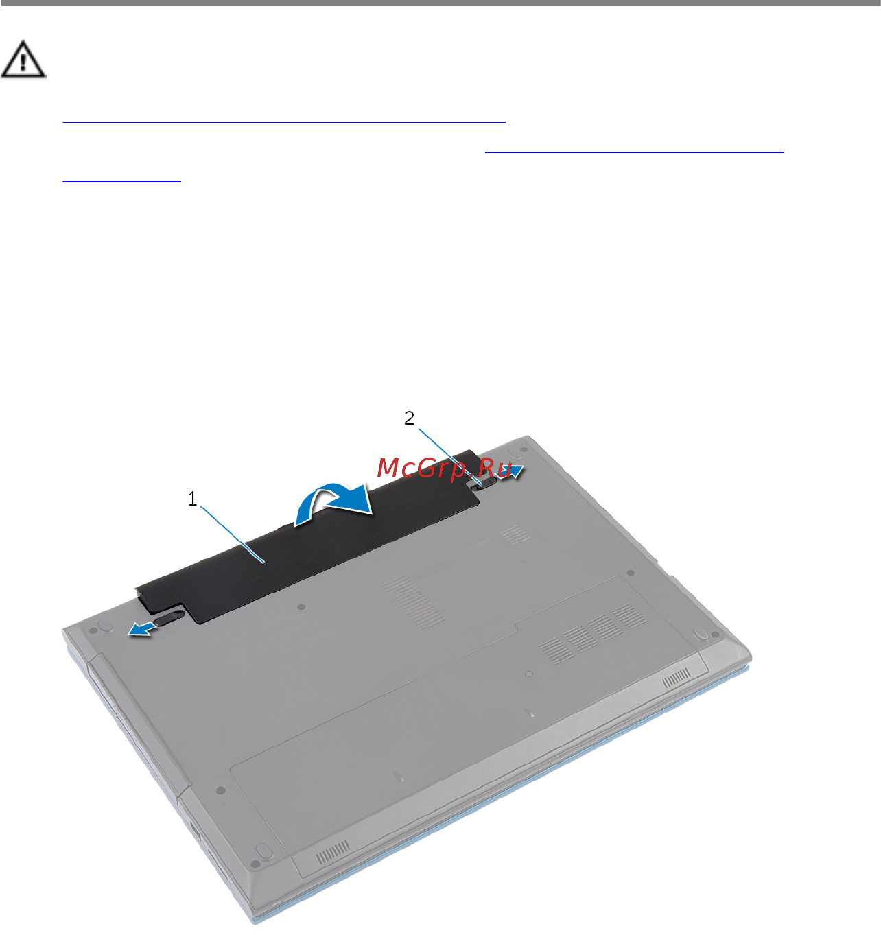 Dell inspiron 3542, 3542-9453 [13/97] Removing the battery