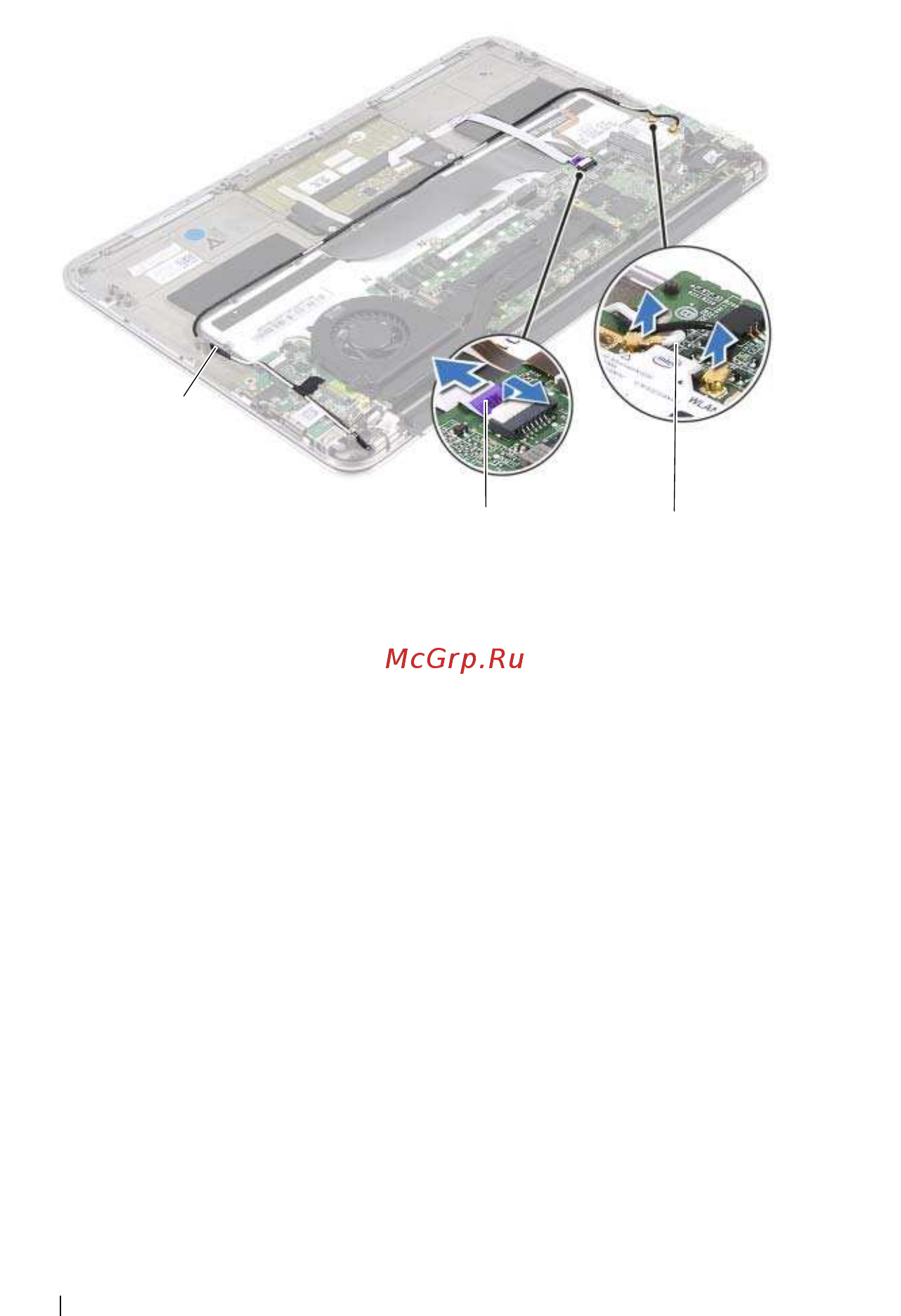 Dell XPS 13, 9360-9838 [60/69] Выверните винты которыми дисплей в сборе крепится к упору для рук в сборе