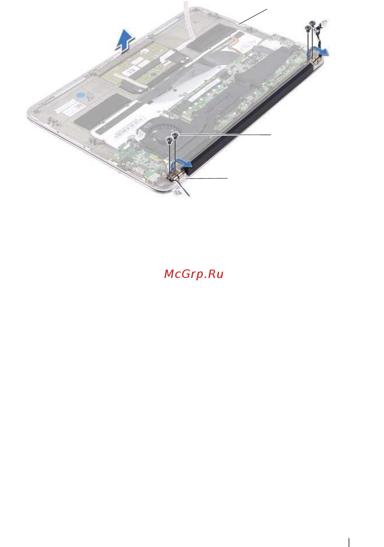 Dell XPS 13, 9360-9630 [61/69] Установка дисплея в сборе