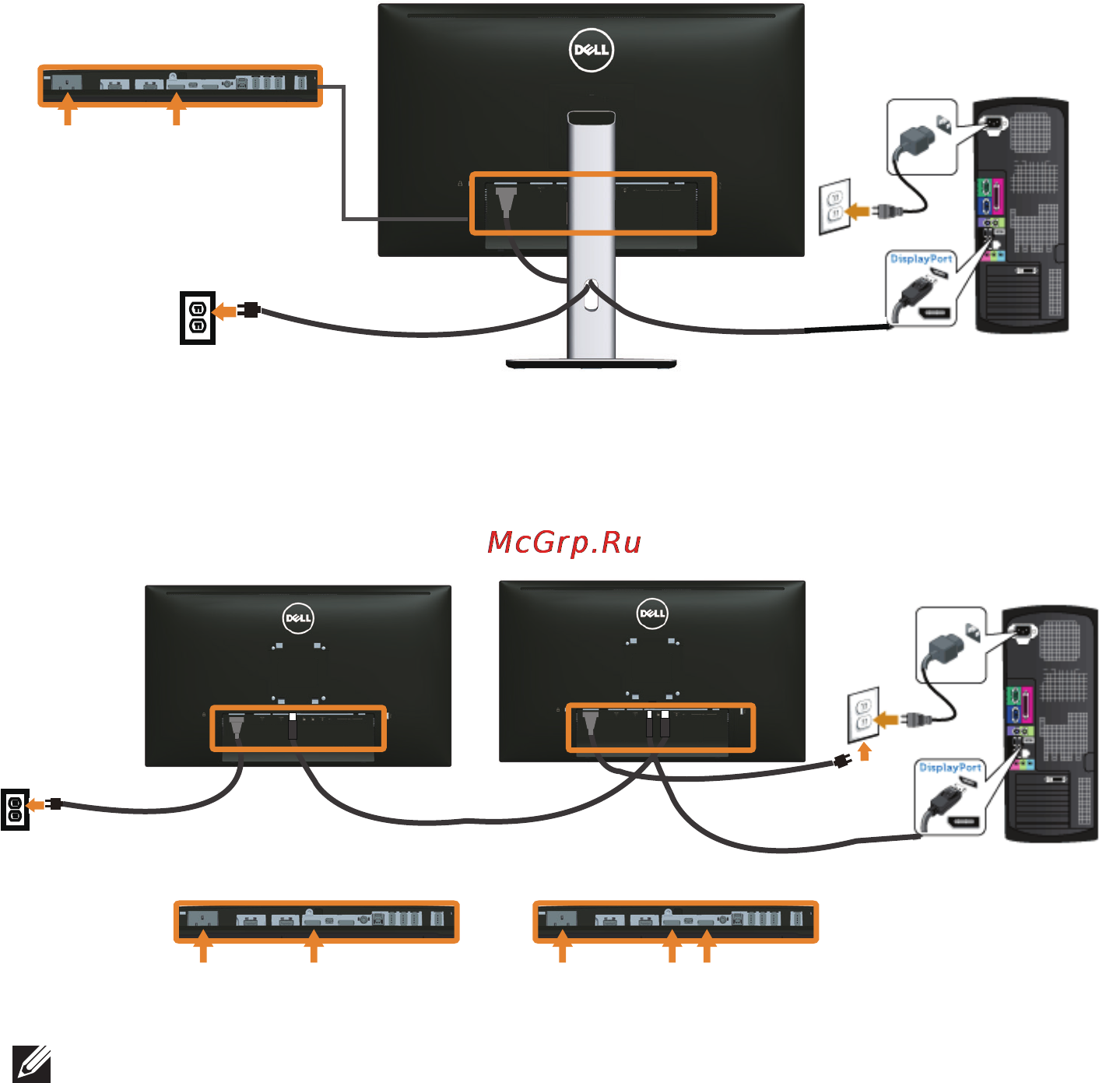 Dell ultrasharp u2515h [25/63] Connecting the black displayport dp to dp cable