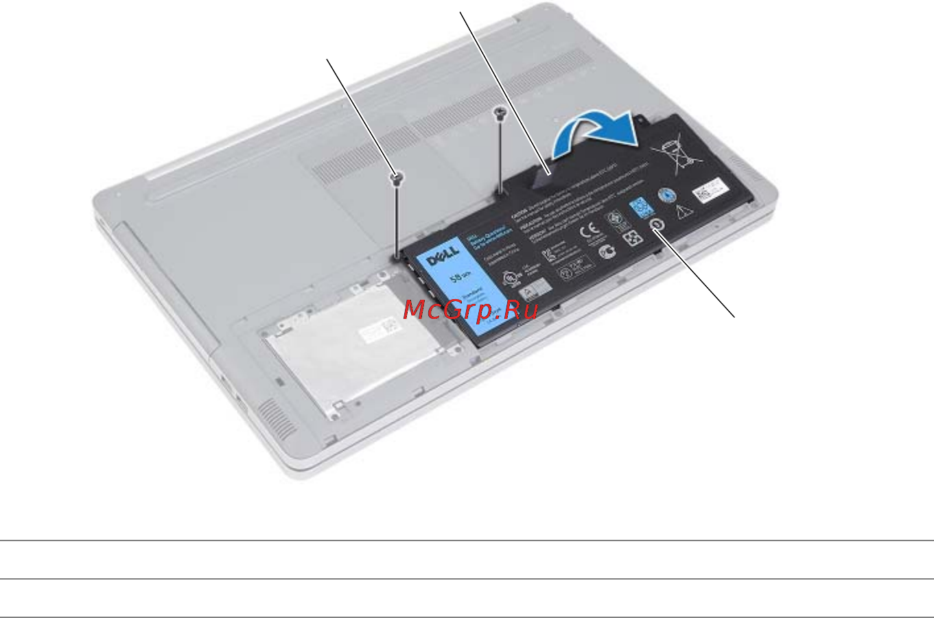 Dell inspiron 7746, 7746-8673 [11/64] Выверните винты которые крепят динамики к корпусу компьютера