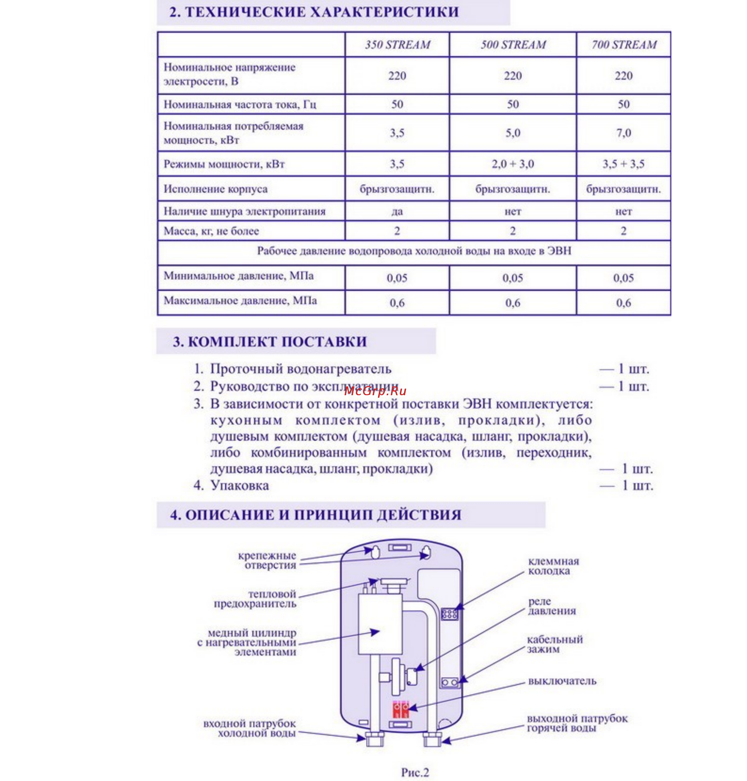 Термекс 700 Stream (combi cr) [2/8] Проточный водонагреватель 1 шт
