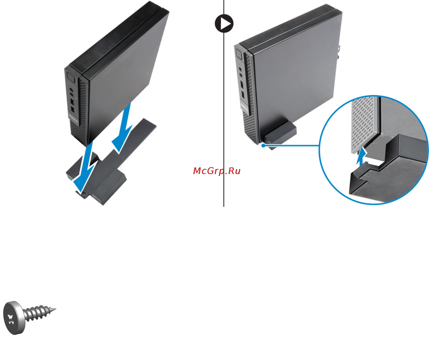 Dell optiplex 3020 micro, 3020-6873 [13/56] Установка вертикальной стойки для компьютеров dell optiplex micro