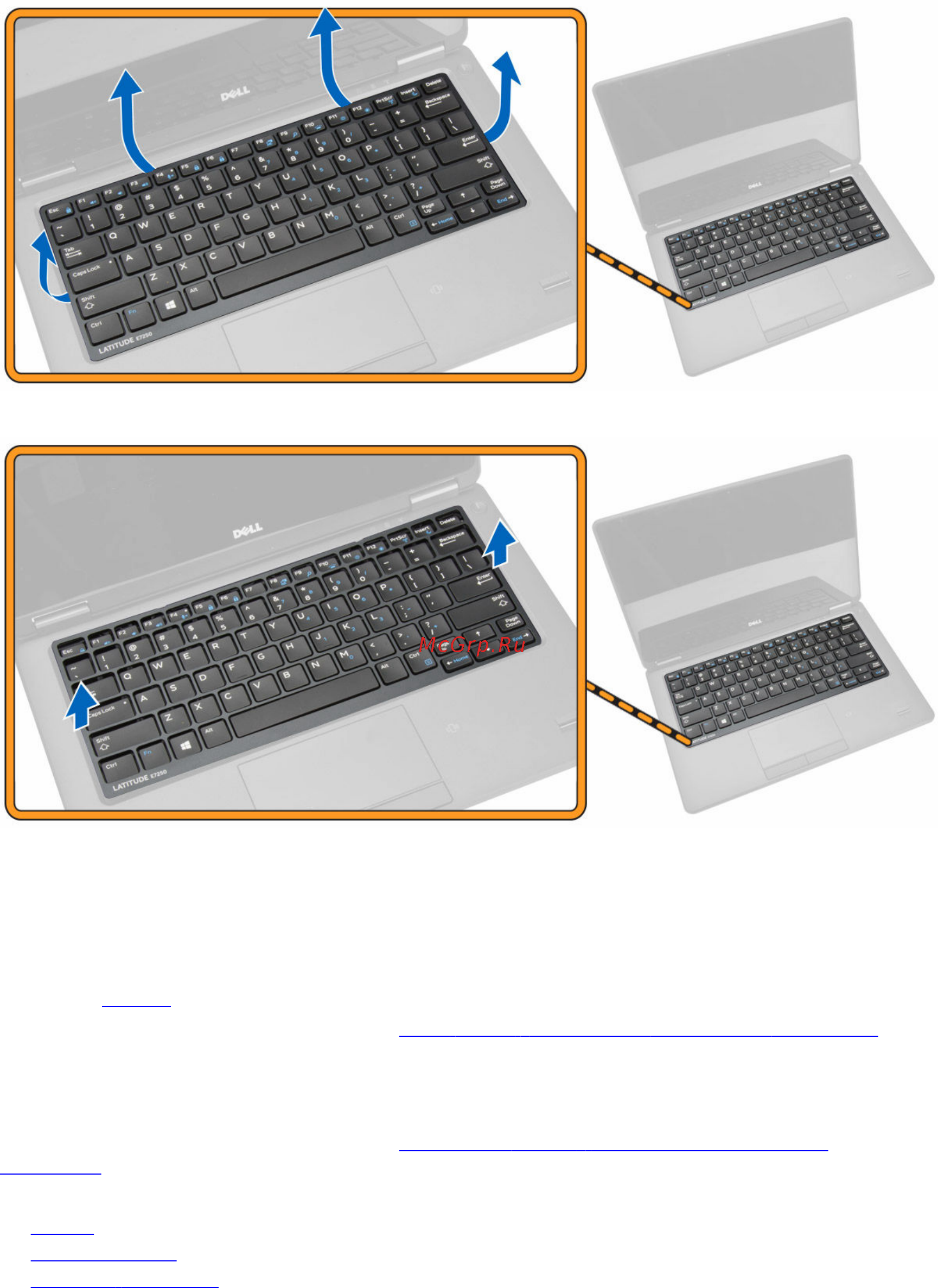 Dell latitude e7250, 7250-7928 [16/56] Установка рамки клавиатуры