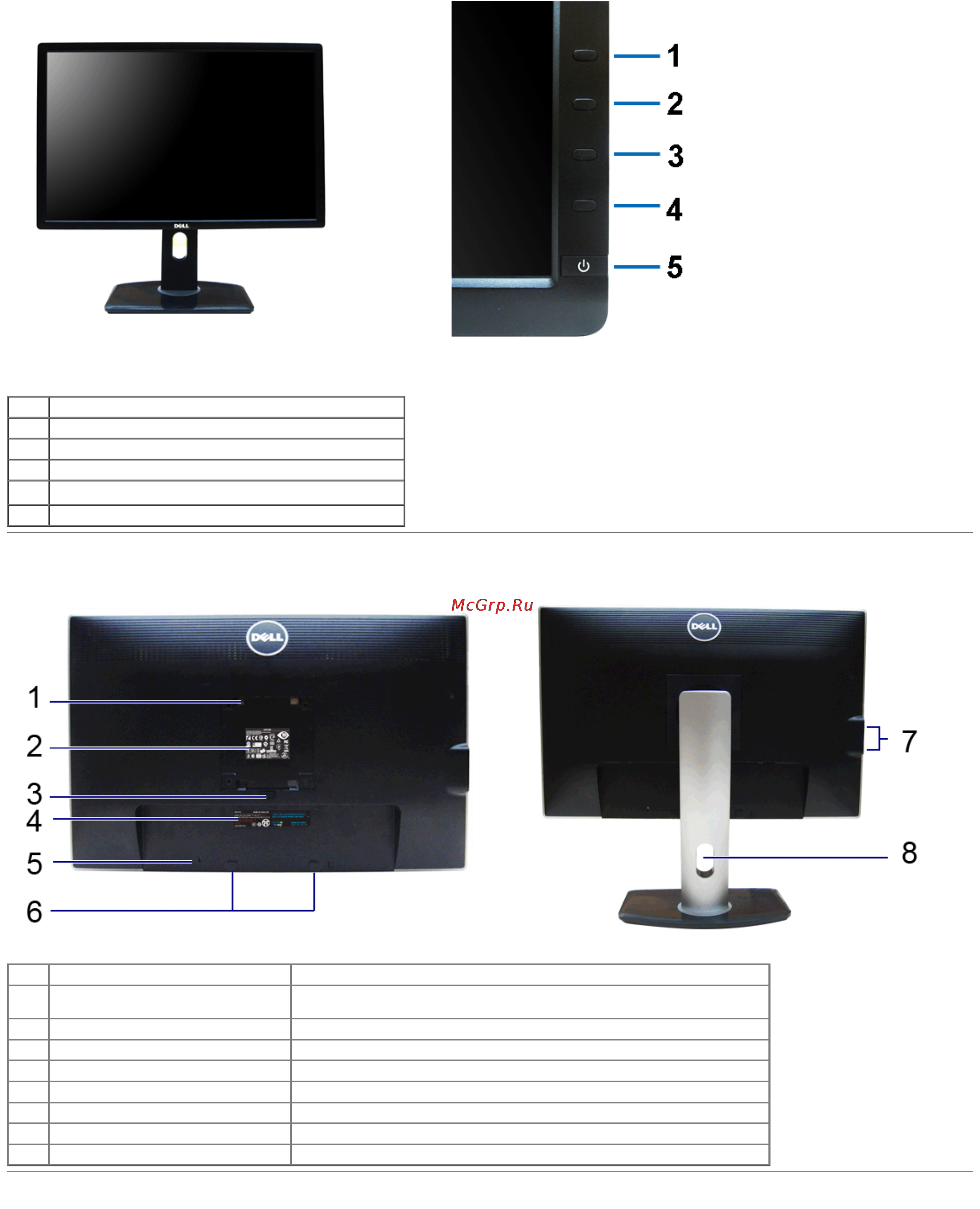 Dell UltraSharp U2412M [4/36] Back view