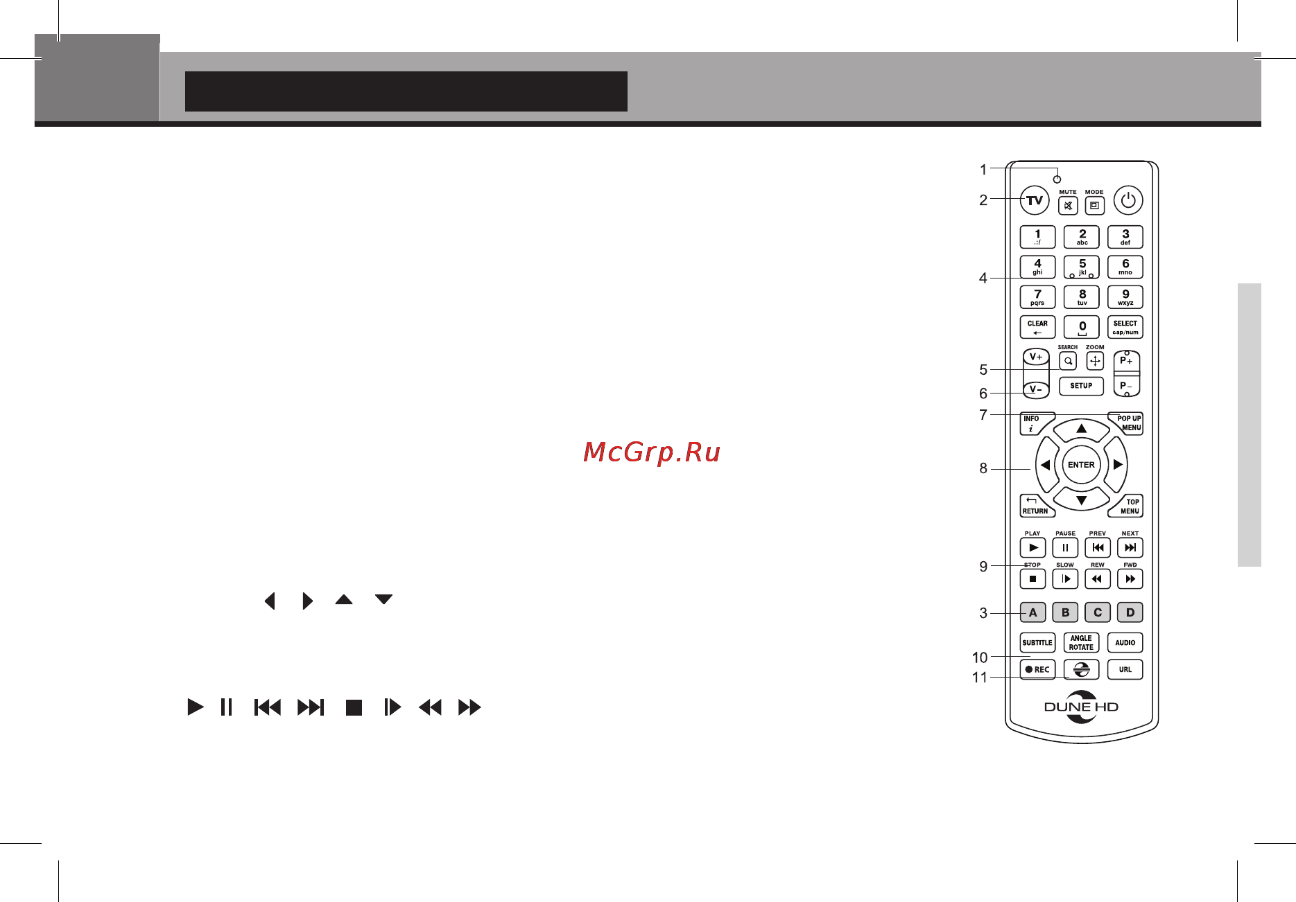 Dune hd tv-102(n) [20/28] Remote control