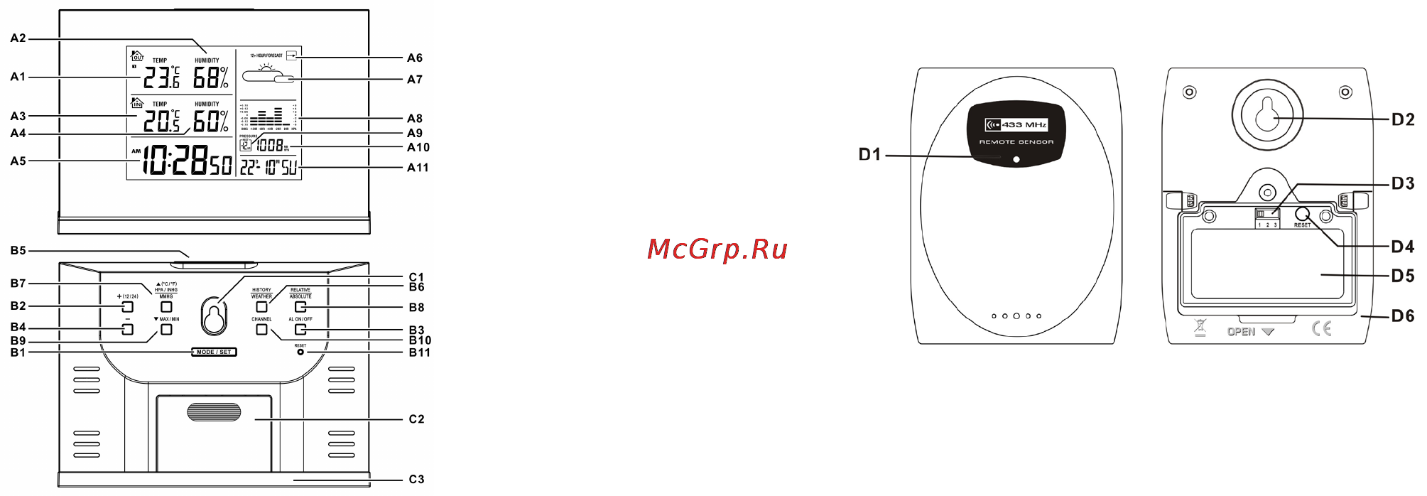 Ea2 en208 [8/11] Main unit appearance 3 outdoor thermo sensor
