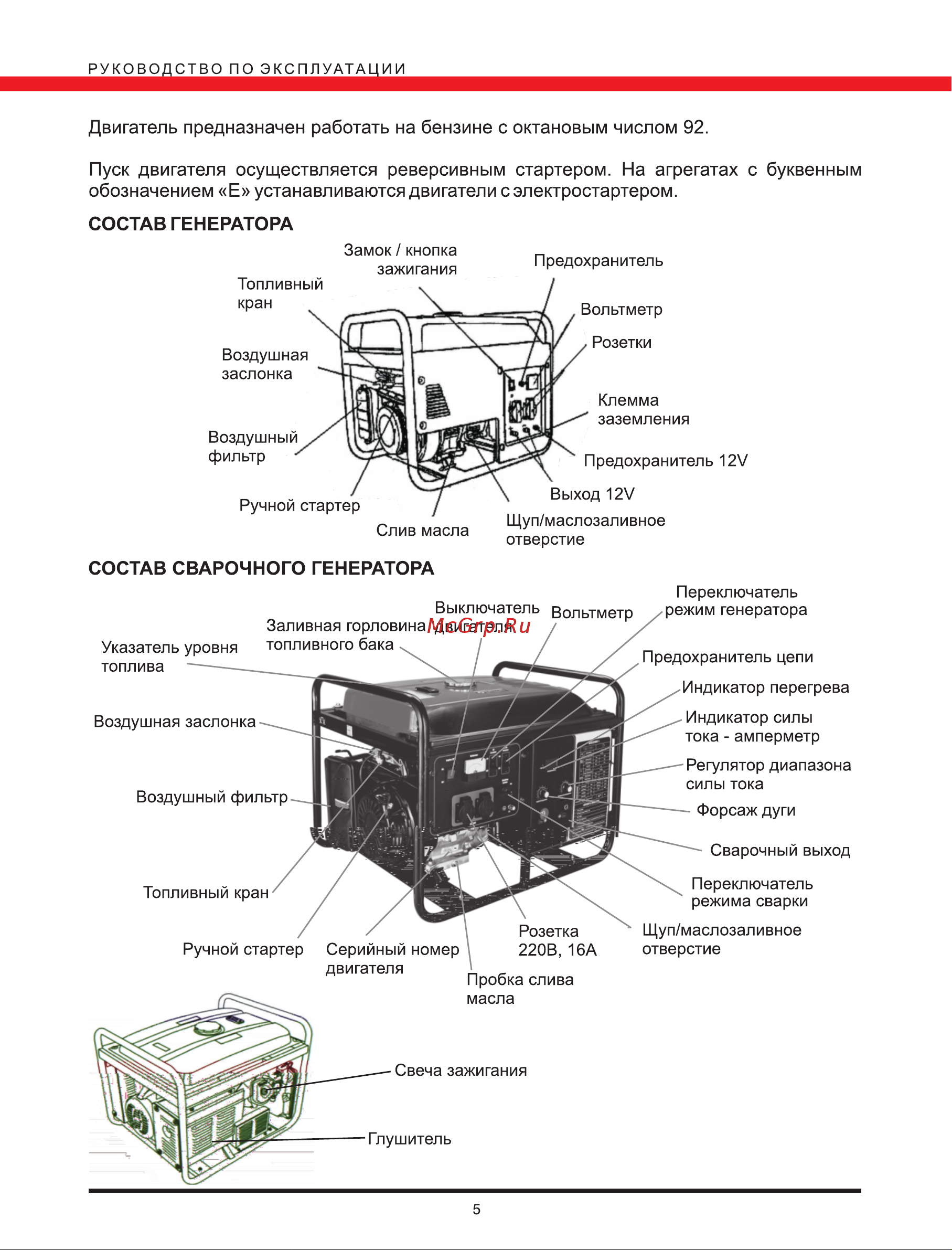 Elitech бэс 3500ем Инструкция по эксплуатации онлайн [5/24] 152843