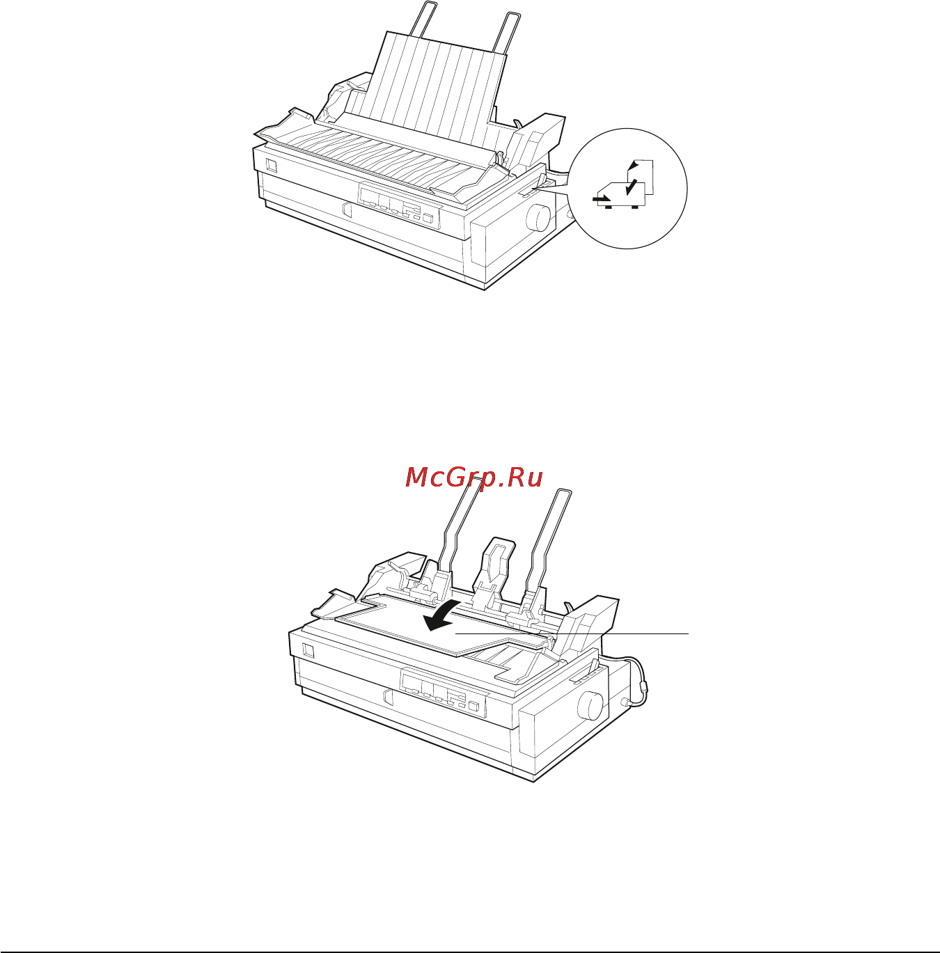 Epson lq 2180 [170/230] Закладка бумаги во вместительный загрузчик листов