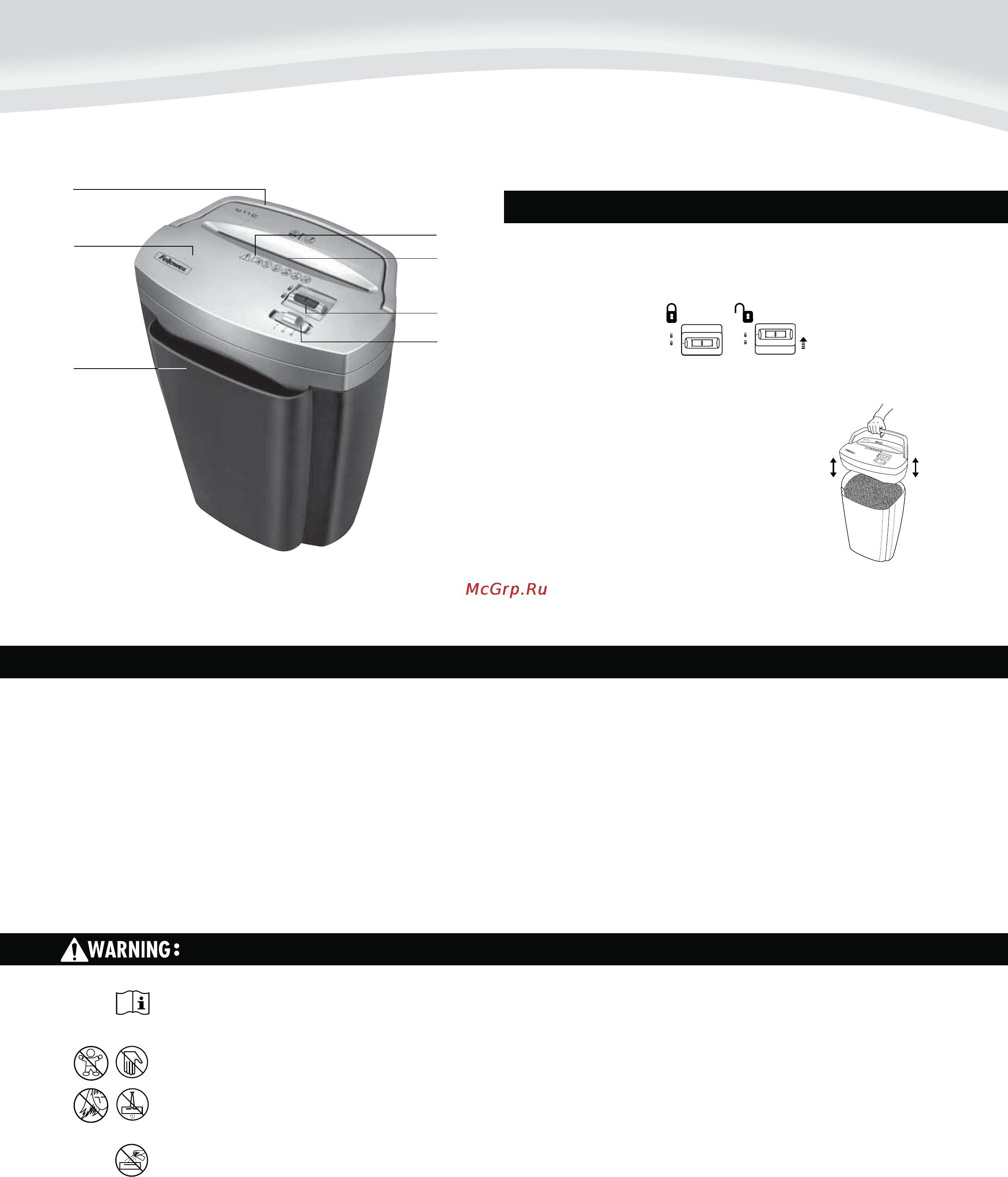 Fellowes powershred w-11c [2/40] English