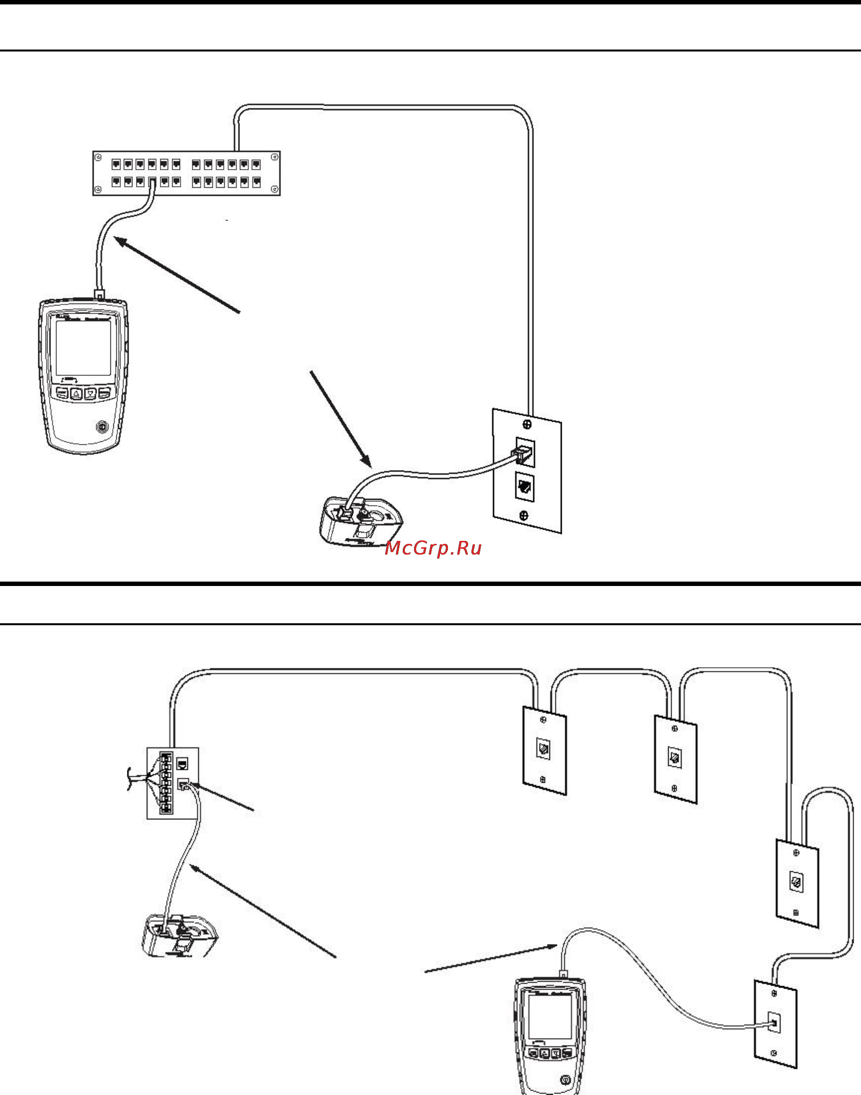 Fluke microscanner2 cable verifier [8/16] Подключение прибора к кабельной системе