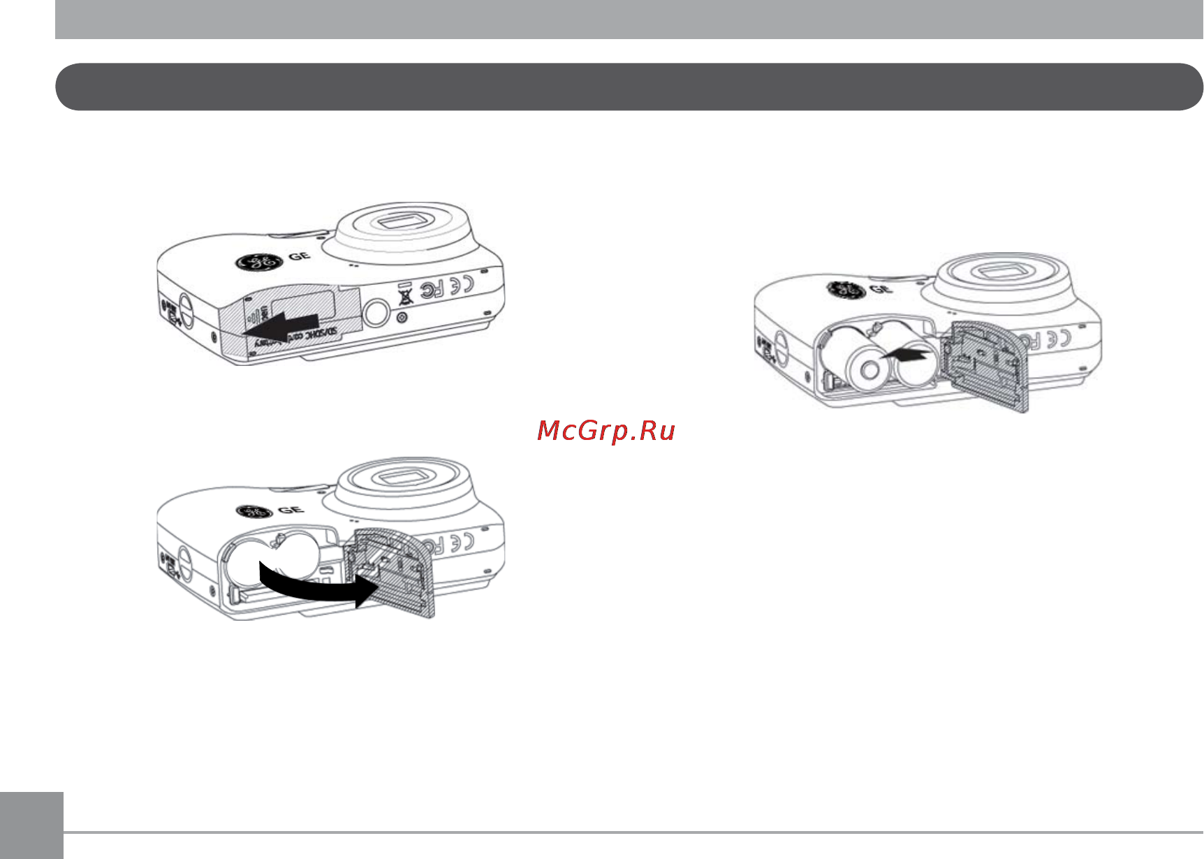 General Electric neral electric z4300 silver [13/81] Insert the battery and sd sdhc card not included
