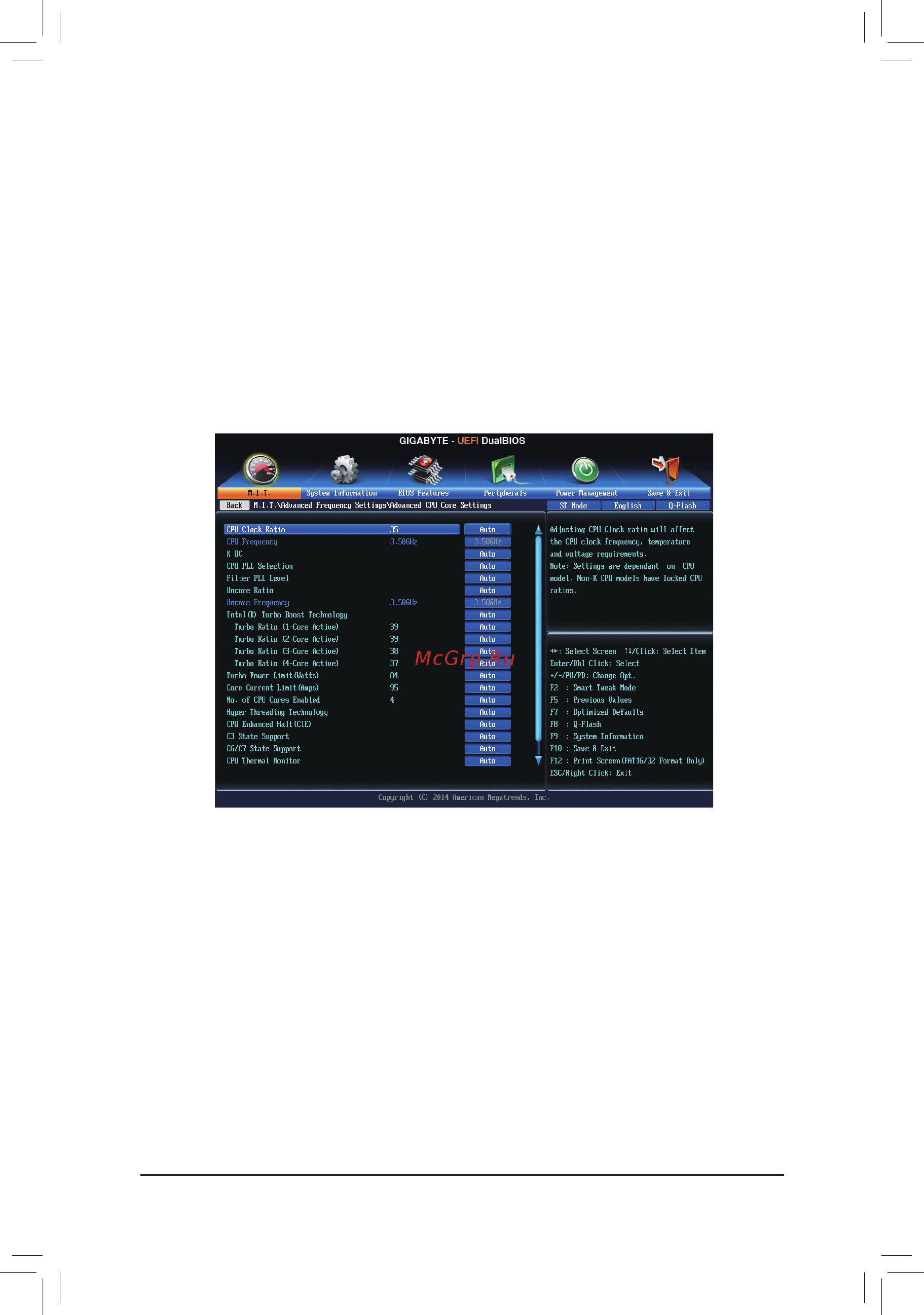 Gigabyte ga-z97x-gaming 7 [42/132] Cpuclockratio cpufrequency