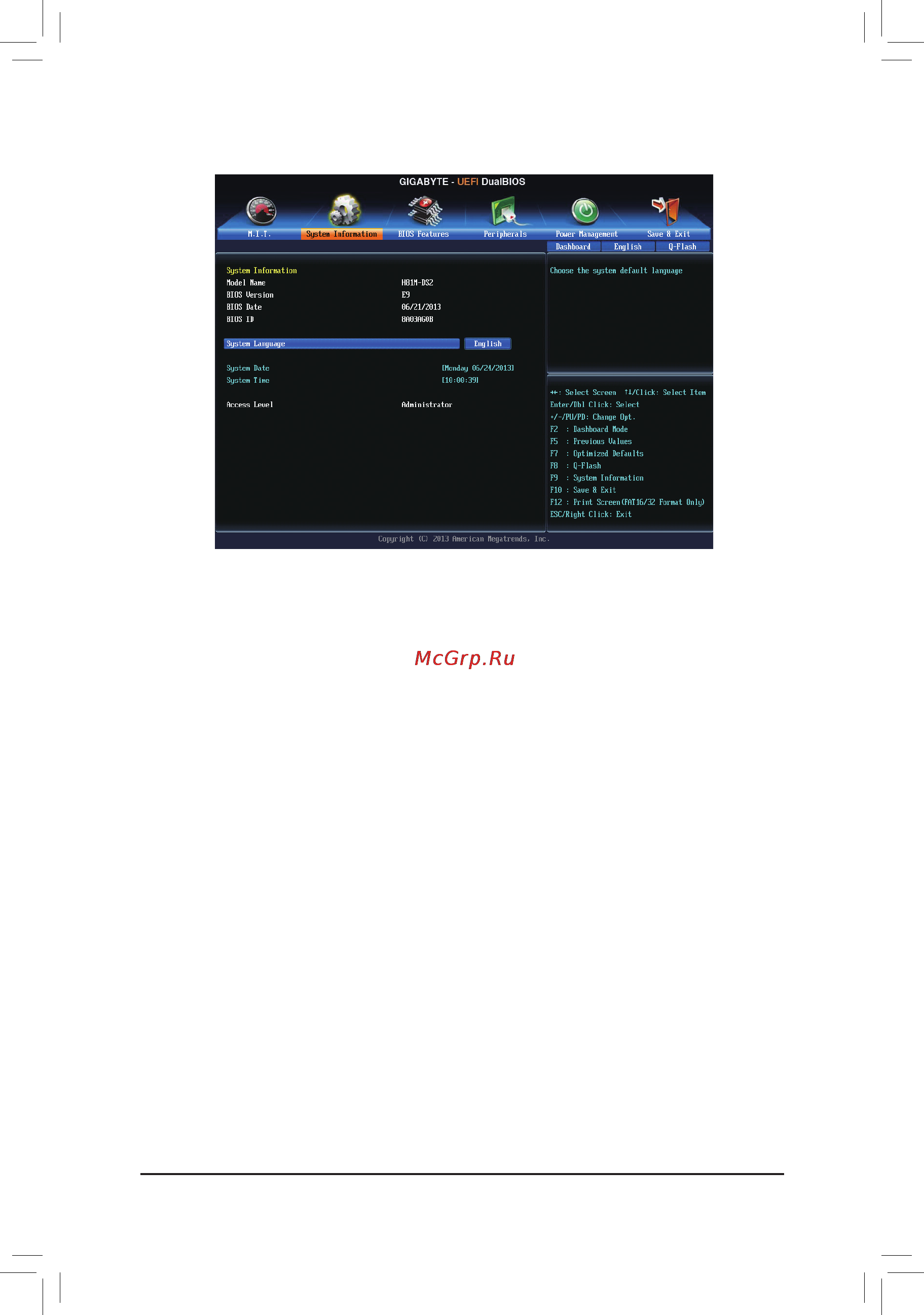 Gigabyte ga-h81m-ds2 [21/32] Access level