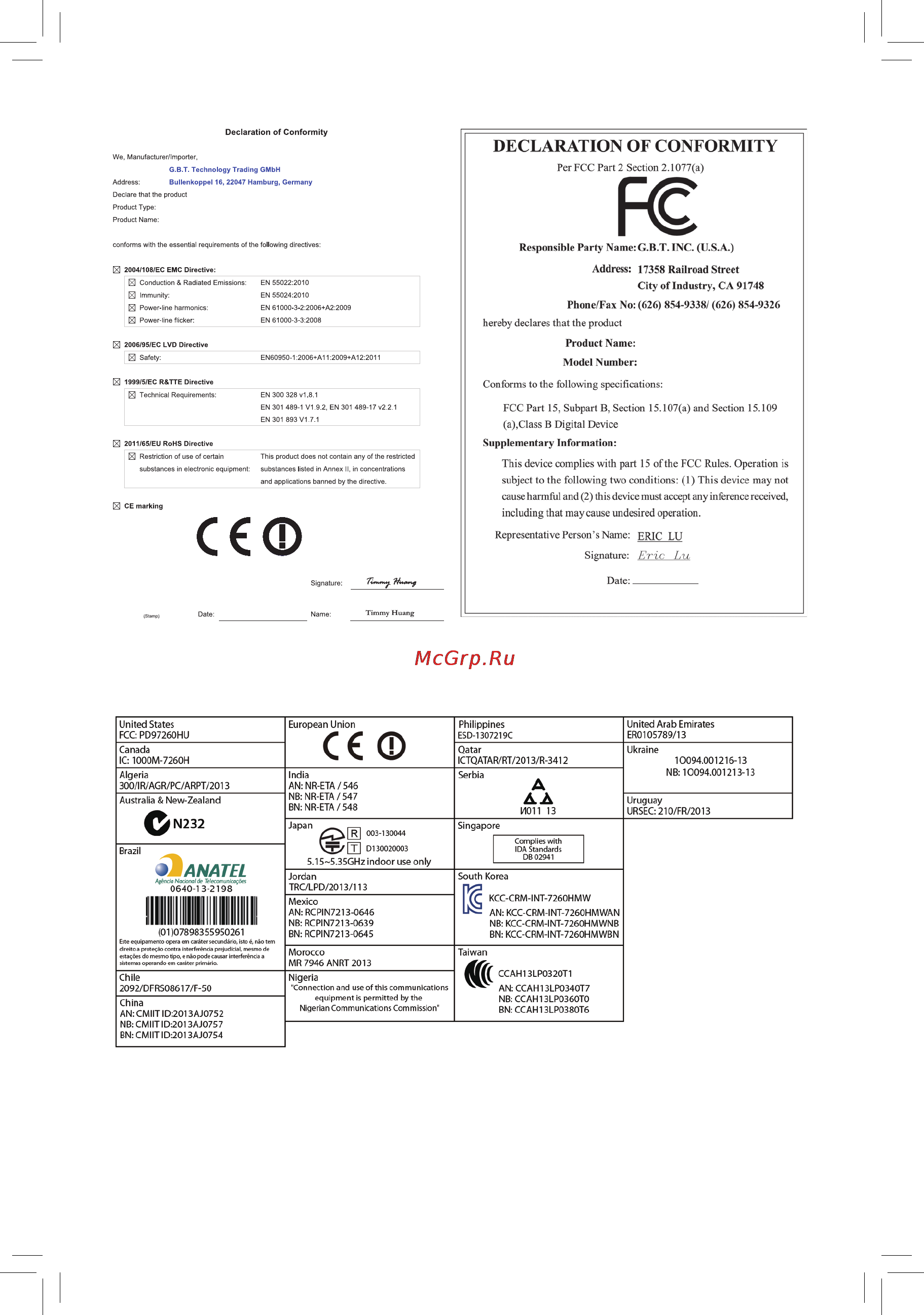 Gigabyte ga-z97n-wifi [2/80] Wireless module country approvals