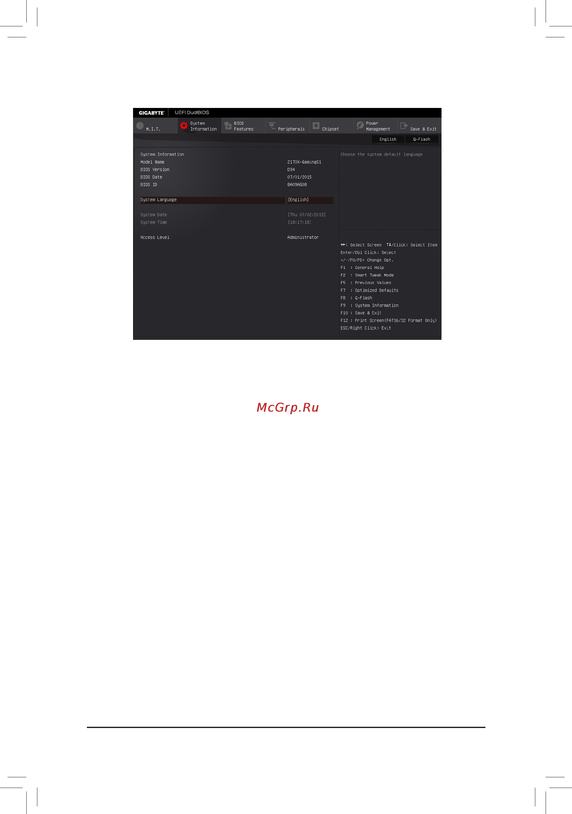 Gigabyte ga-z170x-gaming g1 [58/136] 4 system information