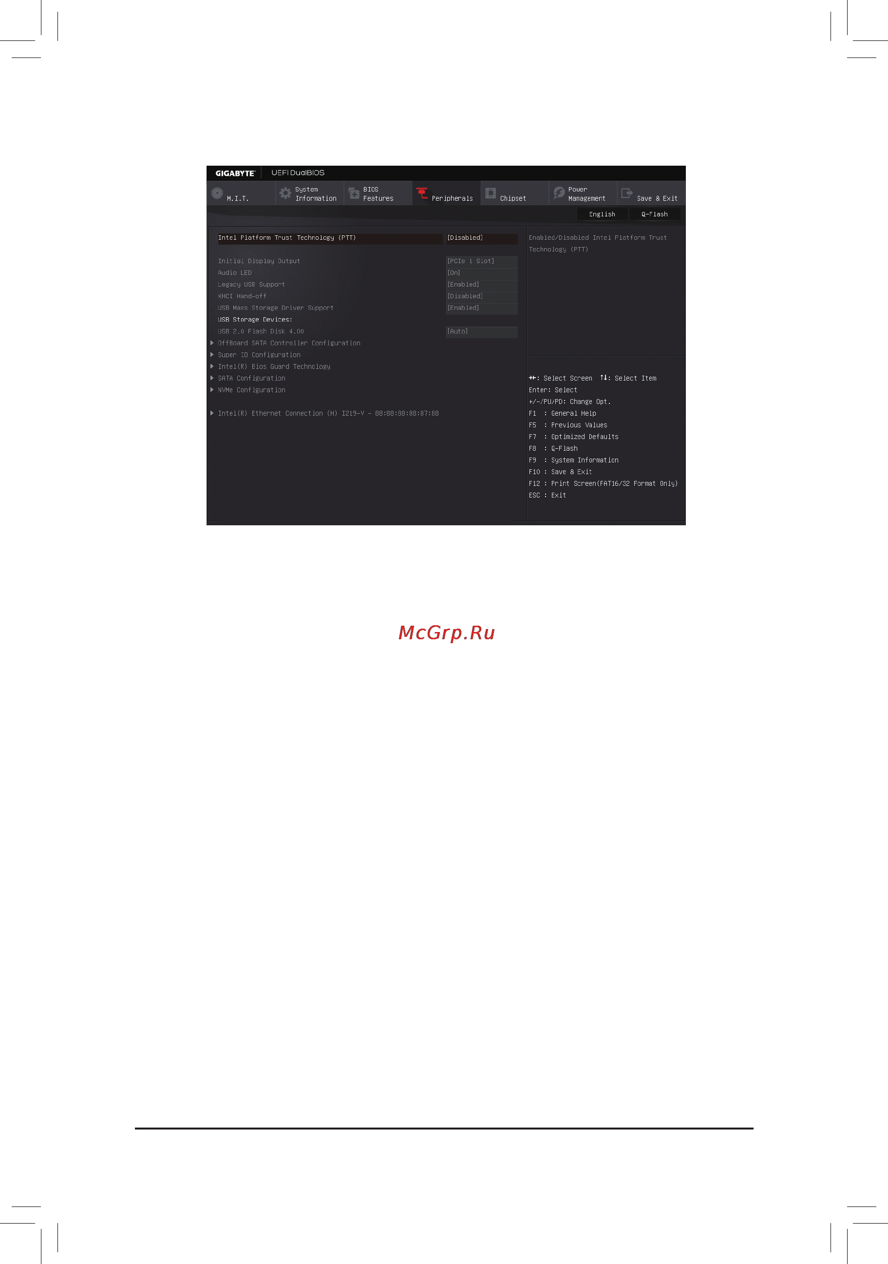 Gigabyte ga-h110m-hd3 ddr3 [31/40] Intel platform trust technology ptt