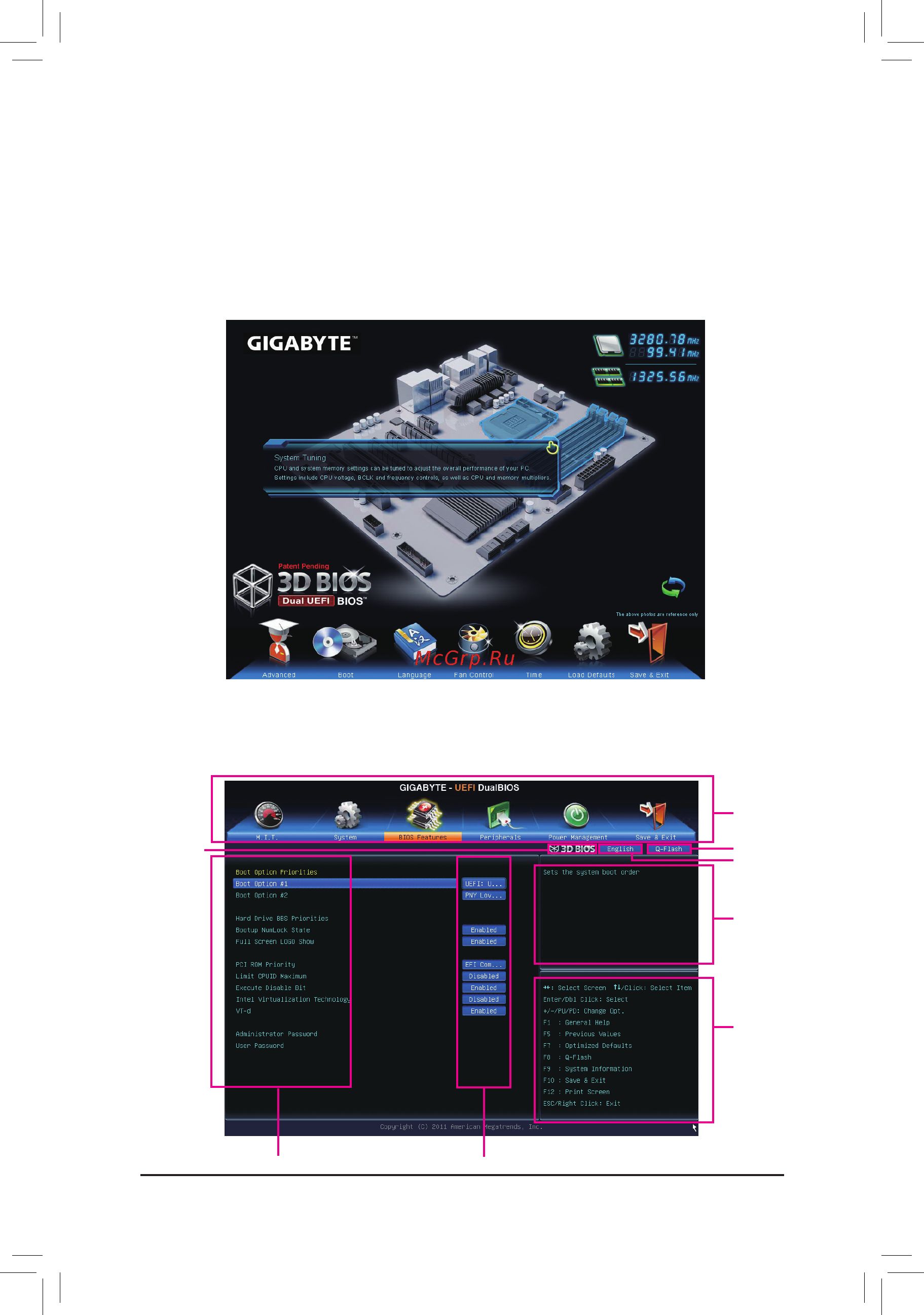Gigabyte GA-Z77-D3H [33/104] B the main menu of the bios setup program