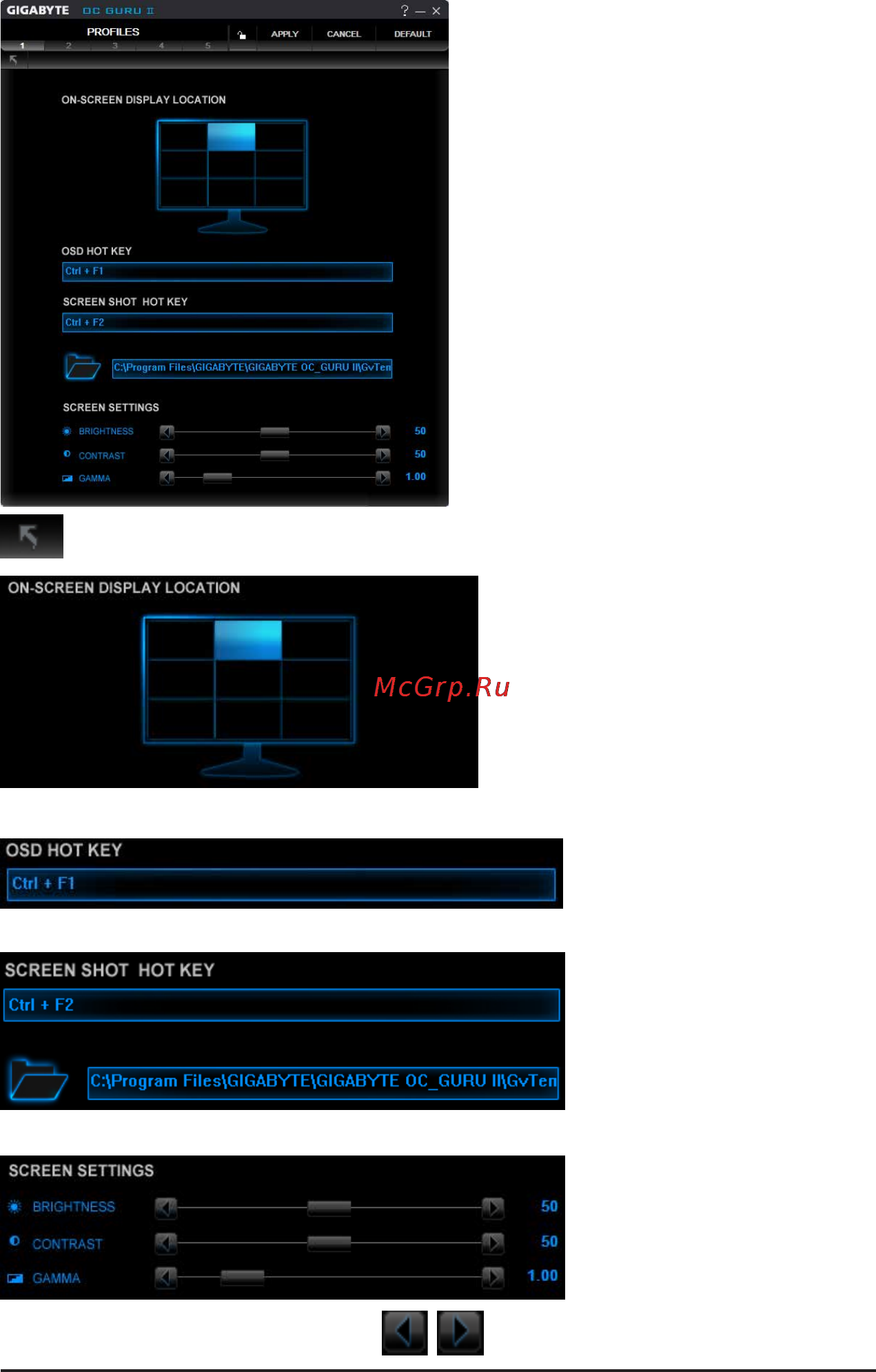 Gigabyte GV-N210TC-1GI, GF210, 512МБ, GDDR3, Retail [16/34] Osd settings
