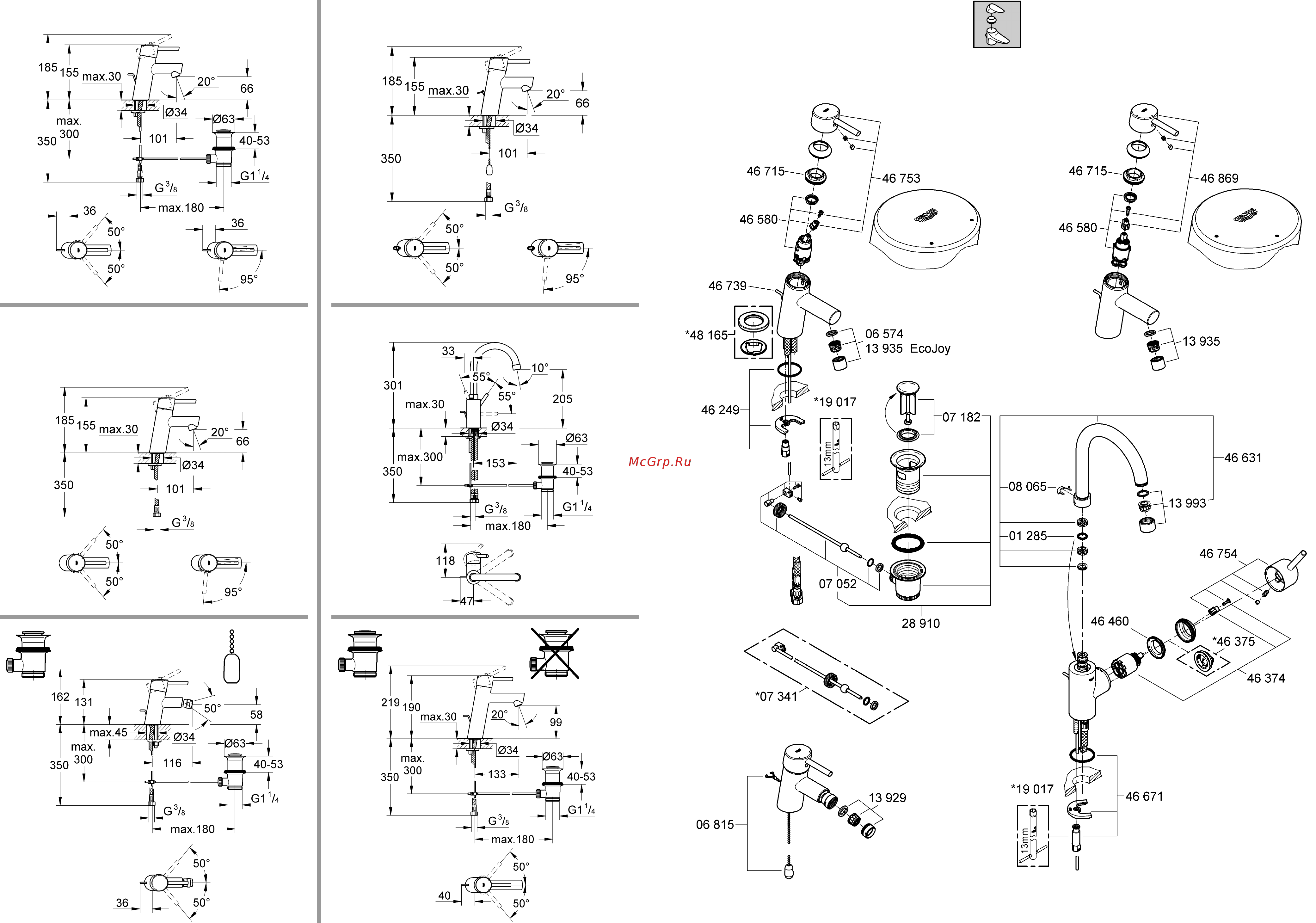 Grohe 32204001 concetto Инструкция по эксплуатации онлайн [2/20] 153598