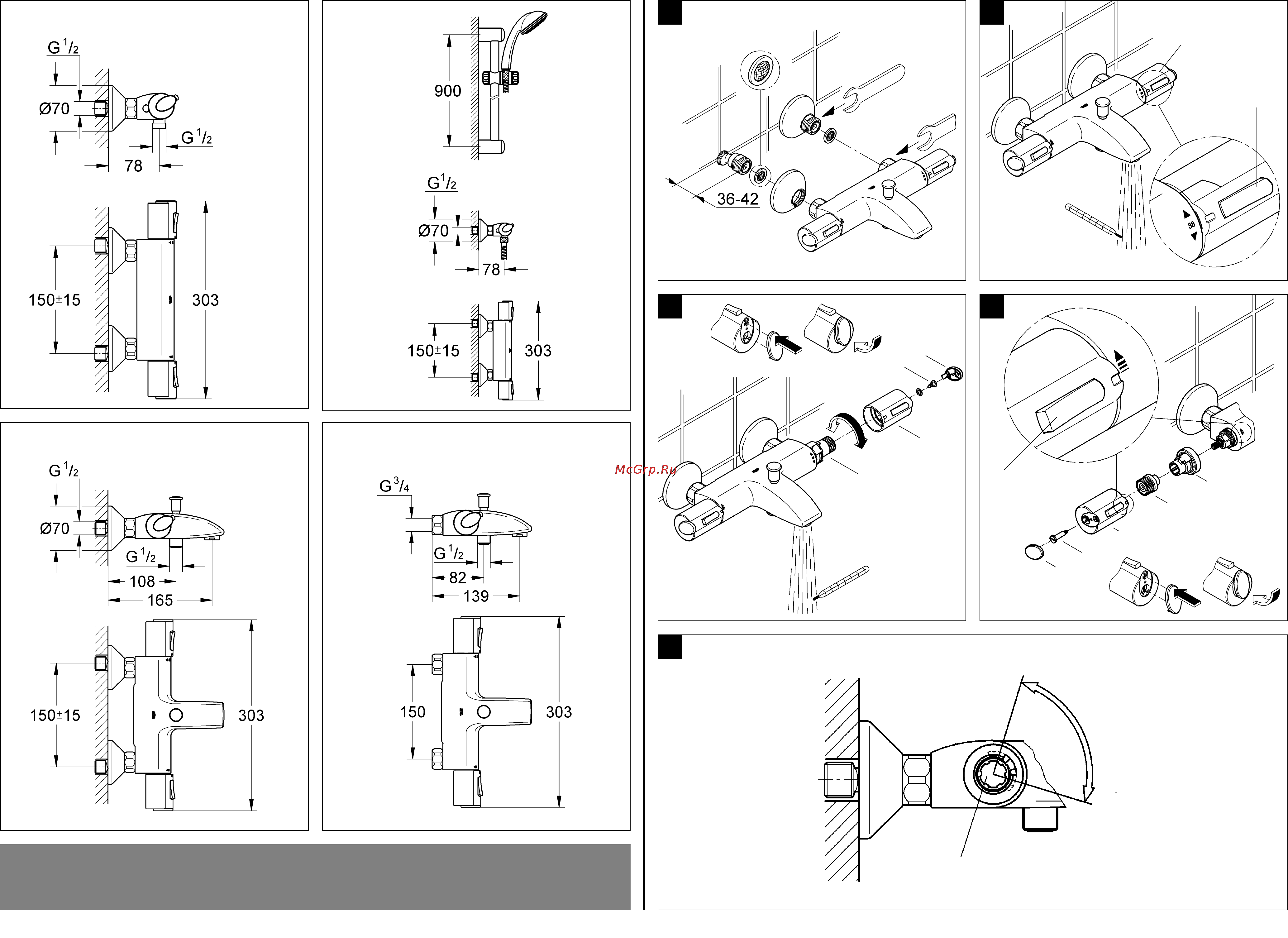 Grohe grohtherm 1000 34155000 [2/32] Bitte diese anleitung an den benutzer der armatur weitergeben