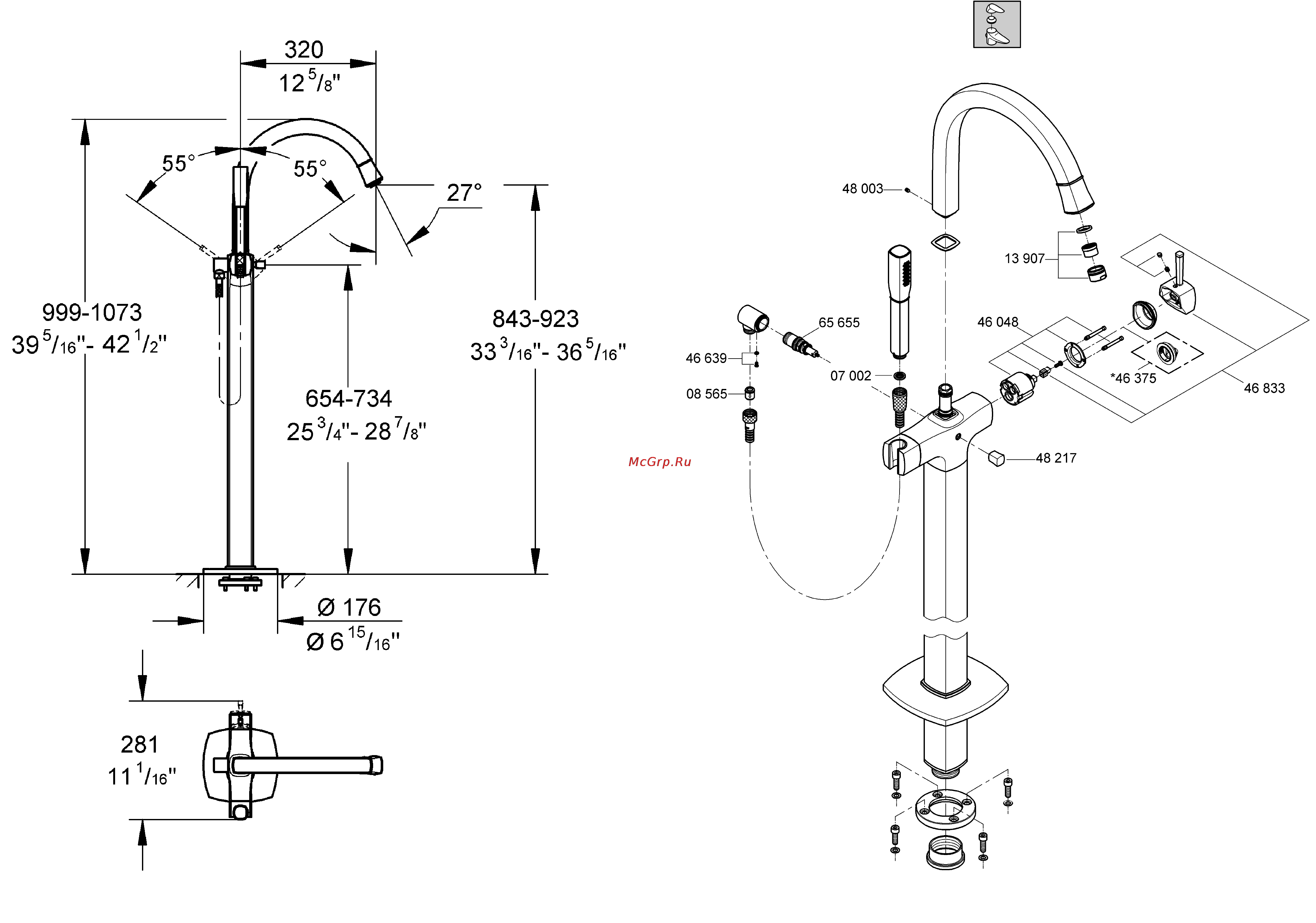 Grohe grandera 23318000 Инструкция по эксплуатации онлайн [2/20] 153671