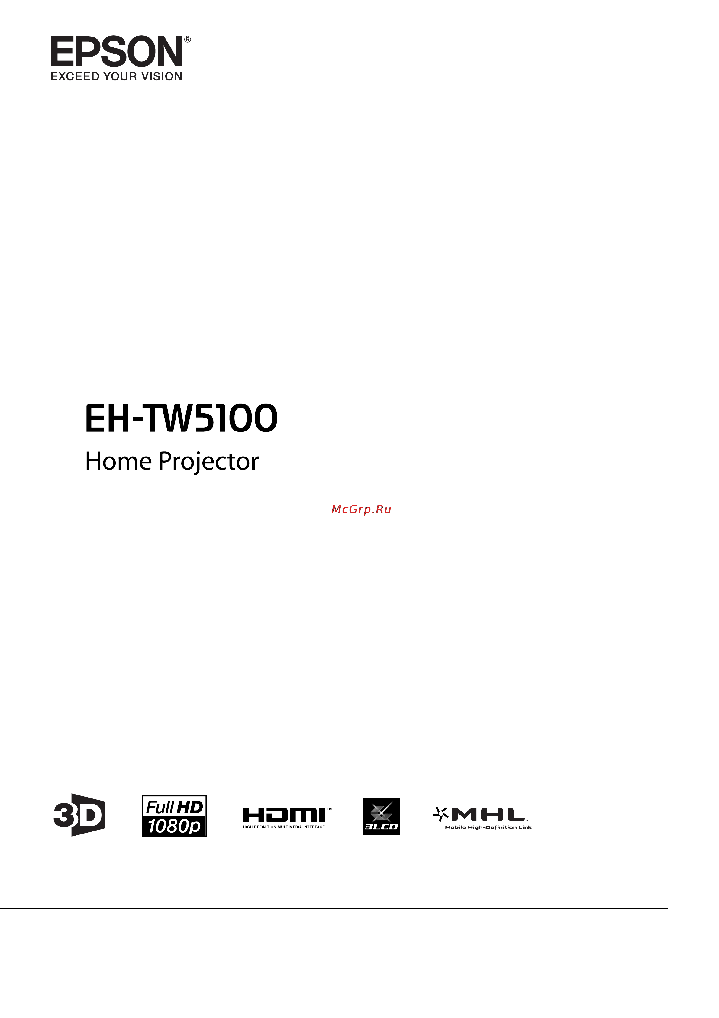 Epson EH-TW5100 Руководство пользователя онлайн