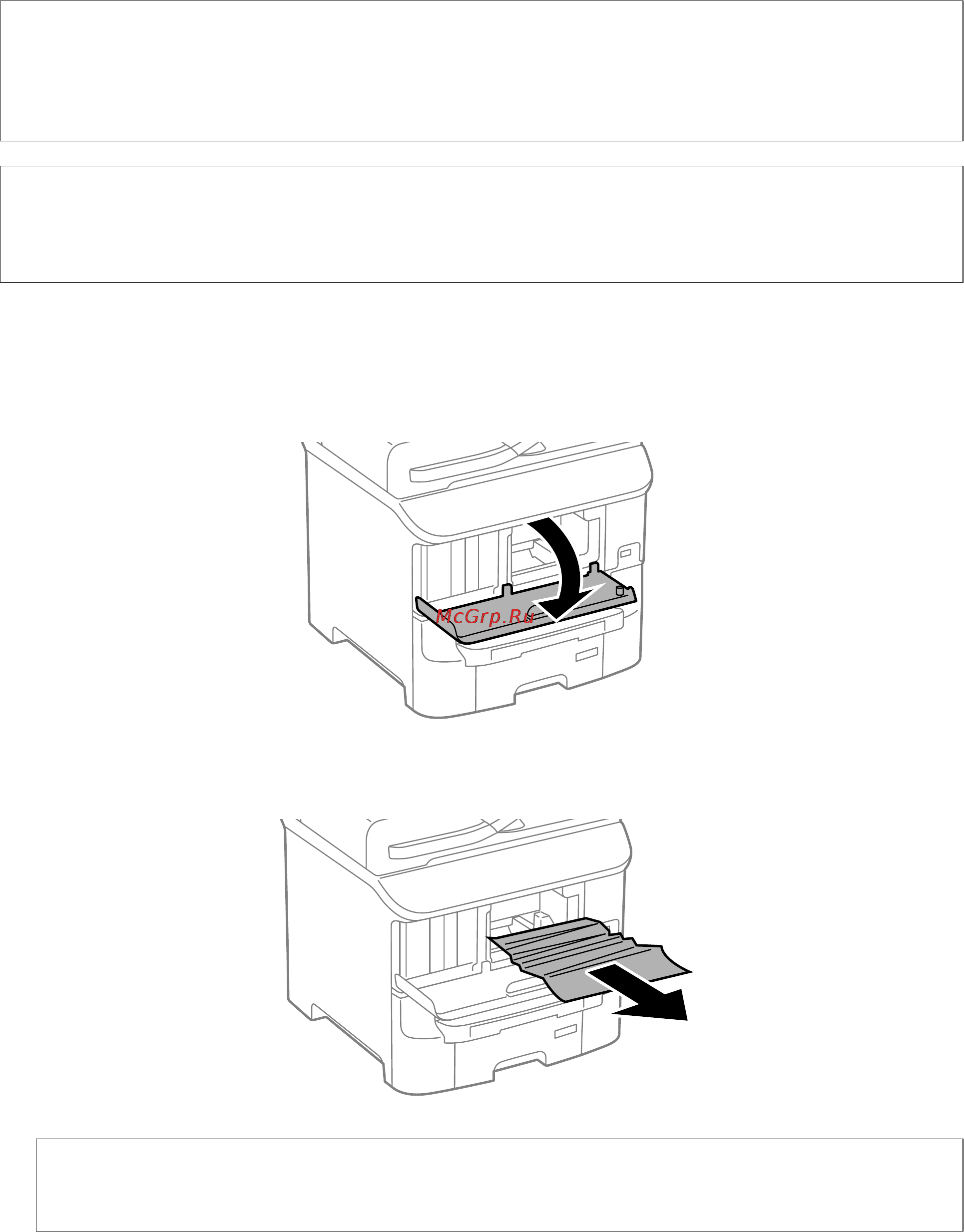 Epson WorkForce Pro WF-6090DW [102/142] Извлечение застрявшей бумаги из передней крышки a