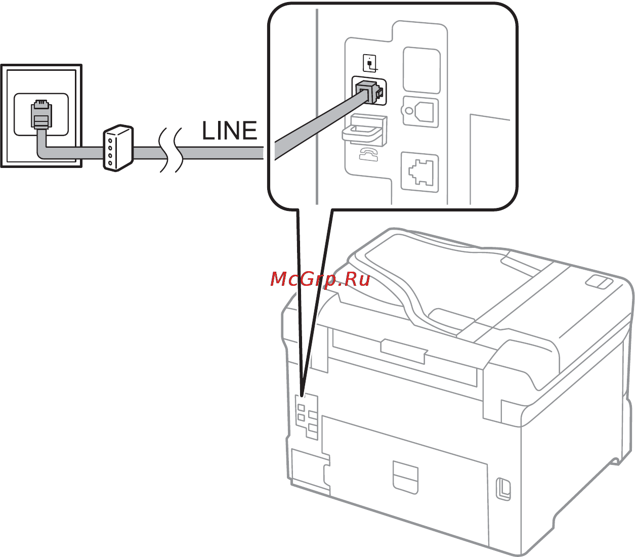 Epson WorkForce Pro WF-8590DWF [102/227] Подключение телефонного аппарата к принтеру