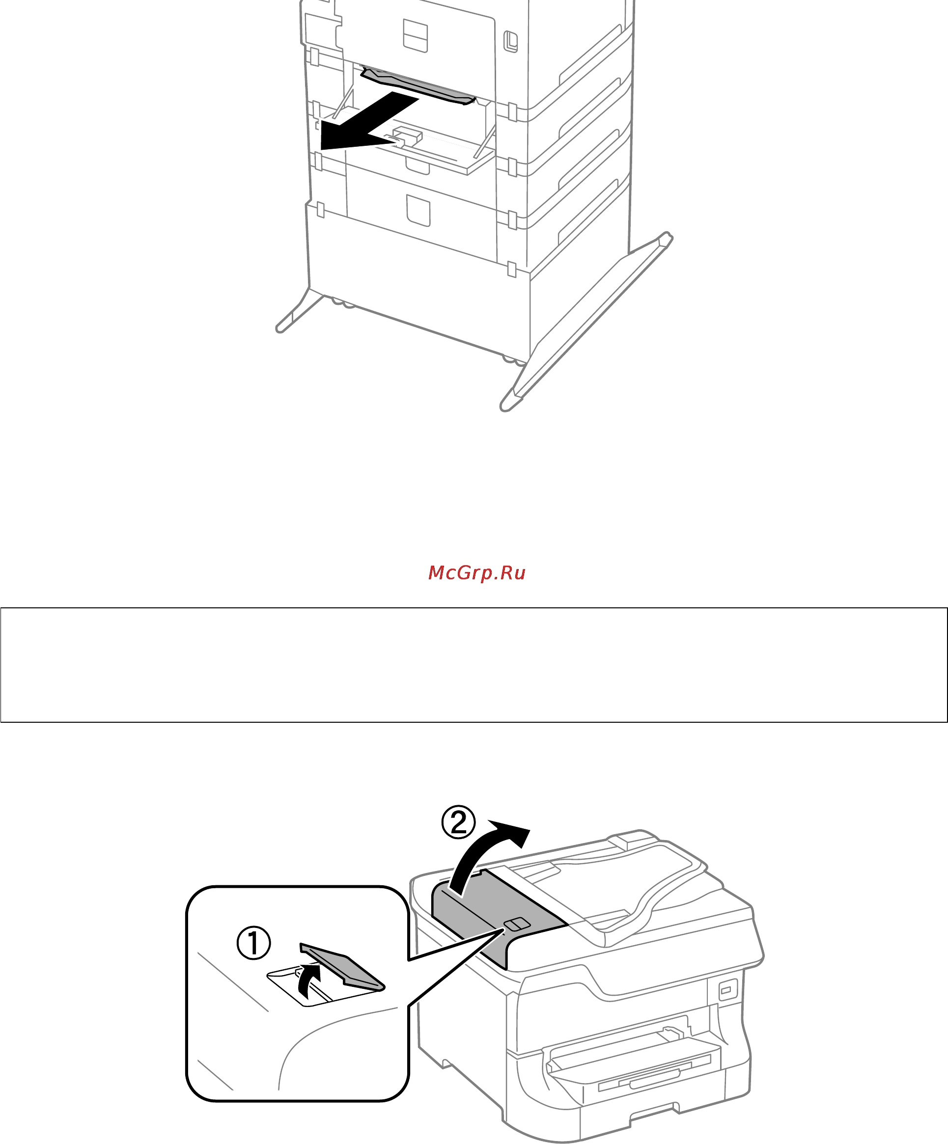 Epson WorkForce Pro WF-8590DWF [173/227] Извлечение застрявшей бумаги из автоматического податчика f