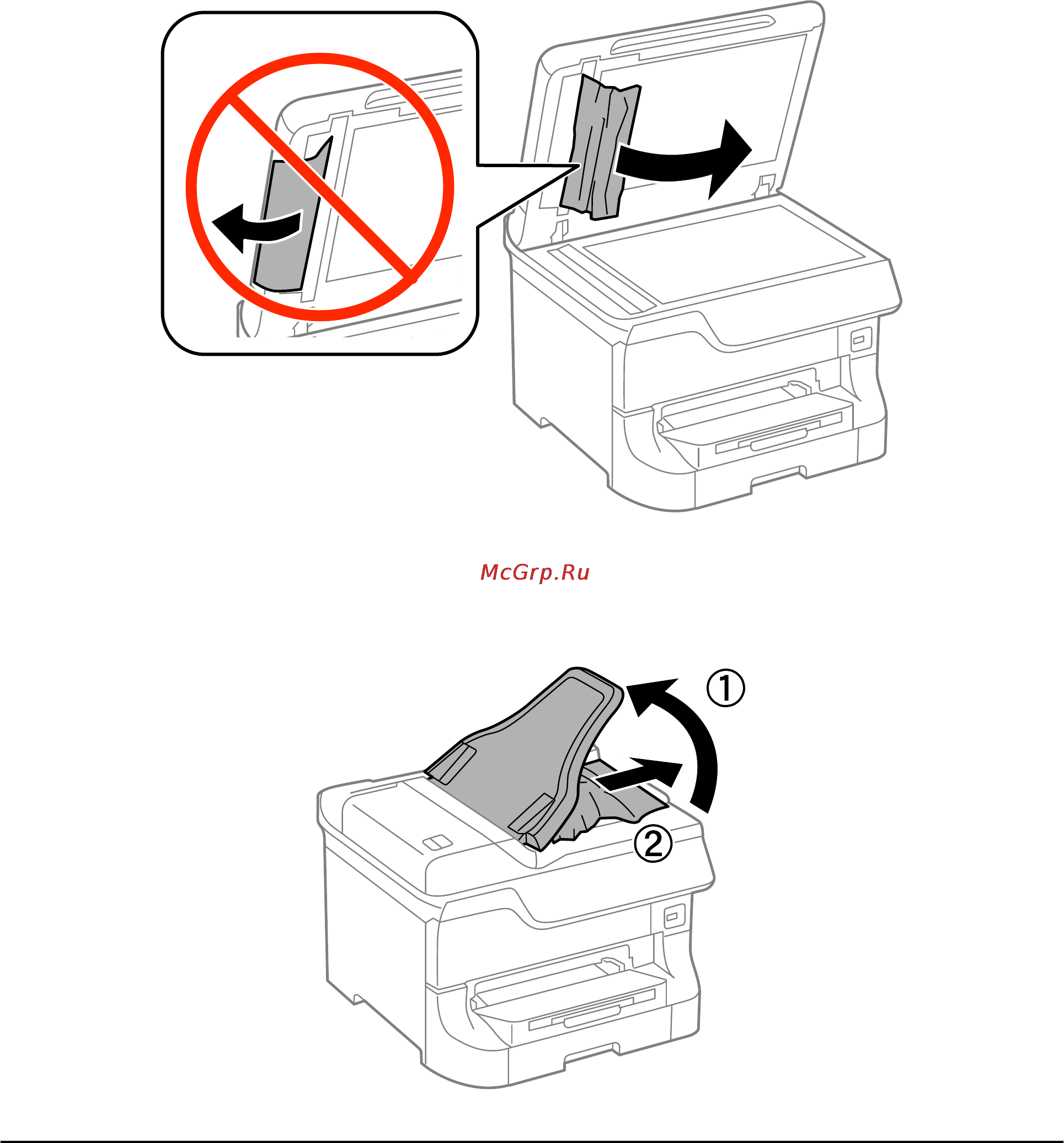 Epson WorkForce Pro WF-8590DWF [175/227] Бумага подается неправильно