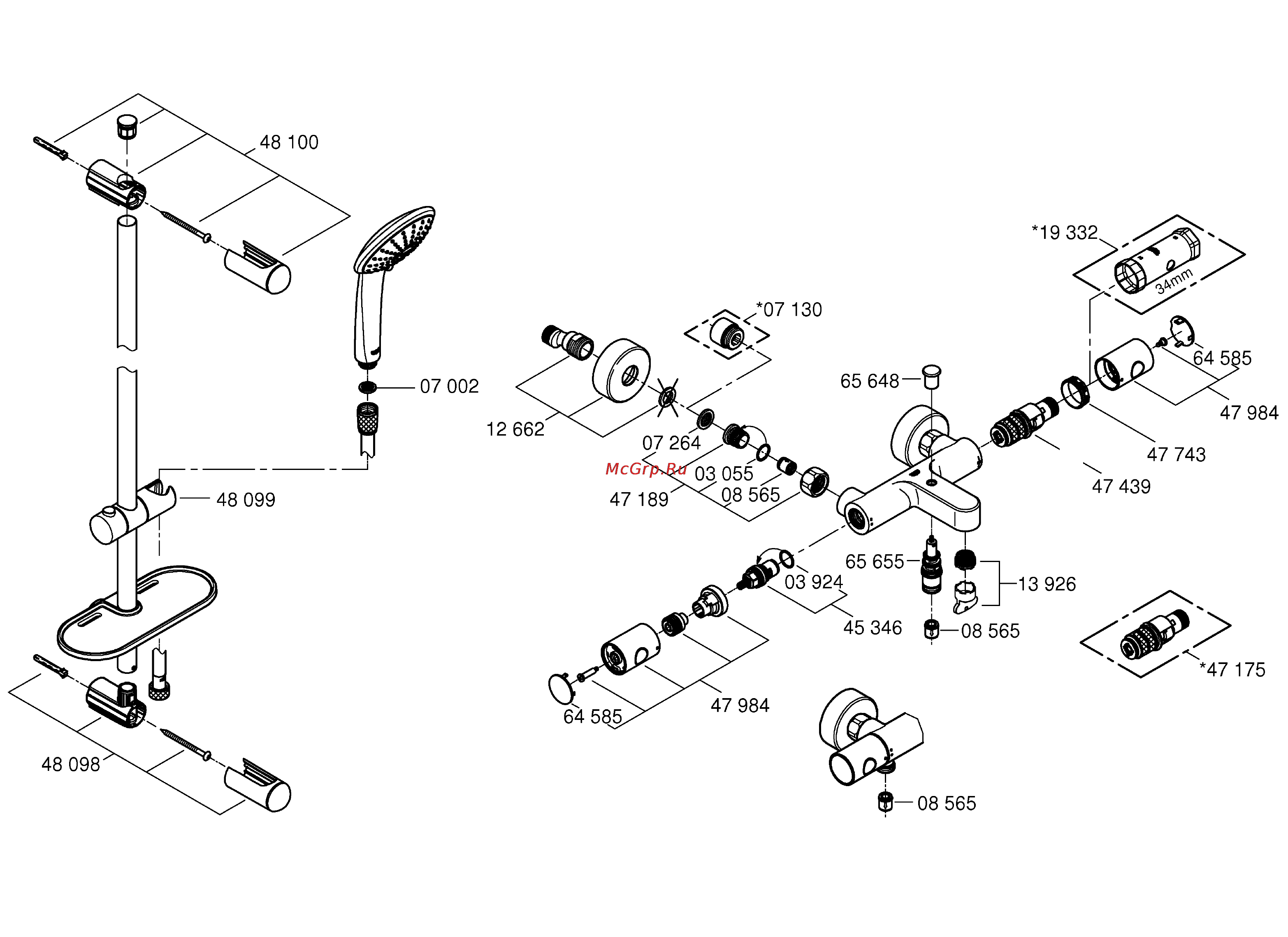 Grohe grohtherm 1000 cosmopolitan new 34215002 Инструкция по эксплуатации онлайн [3/32] 153820