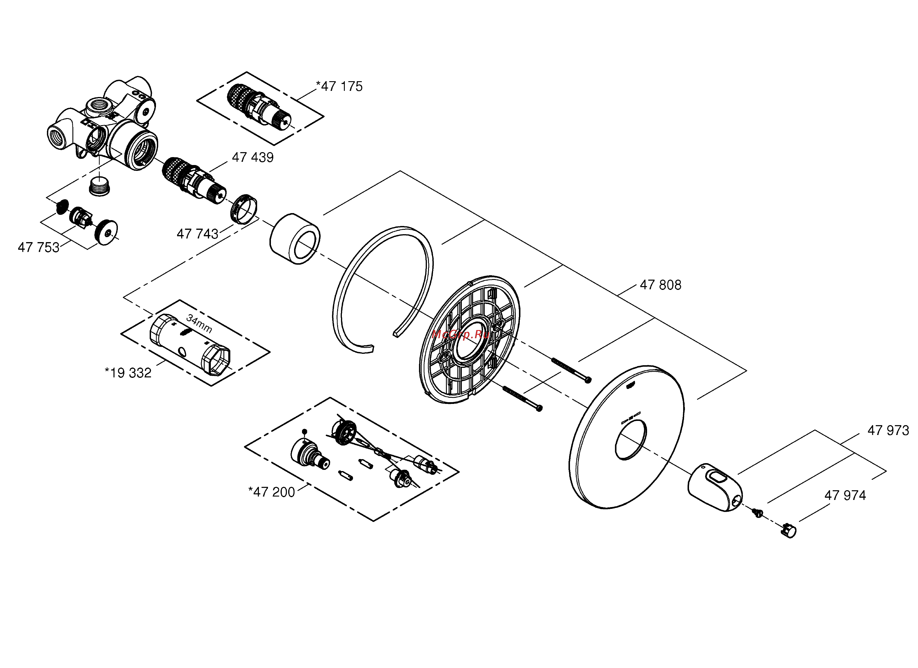 Grohe grohtherm 1000 new 34573000 Инструкция по эксплуатации онлайн [3/20] 153815