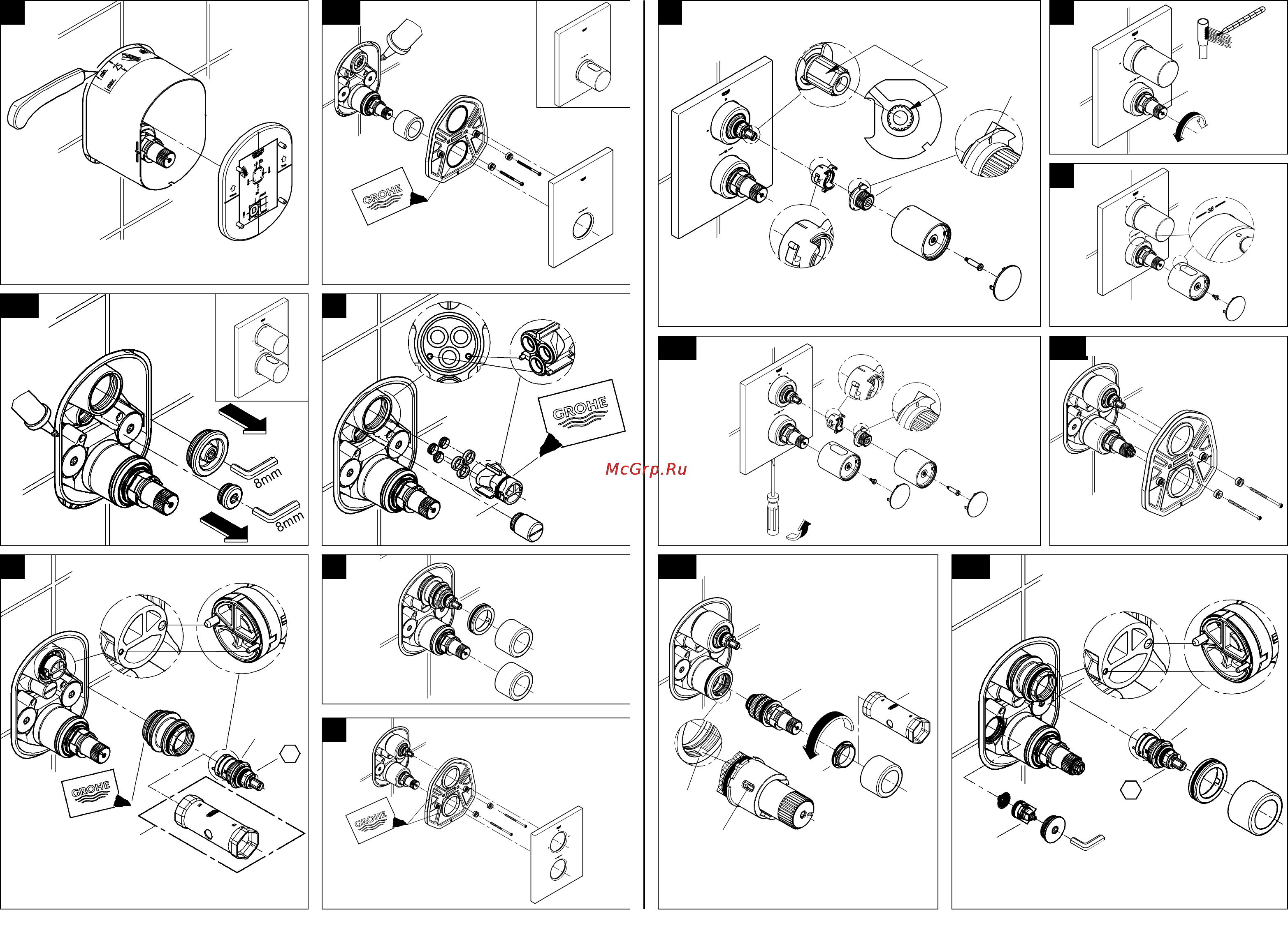 Grohe grohtherm f 27619000 Инструкция по эксплуатации онлайн [3/18] 153828