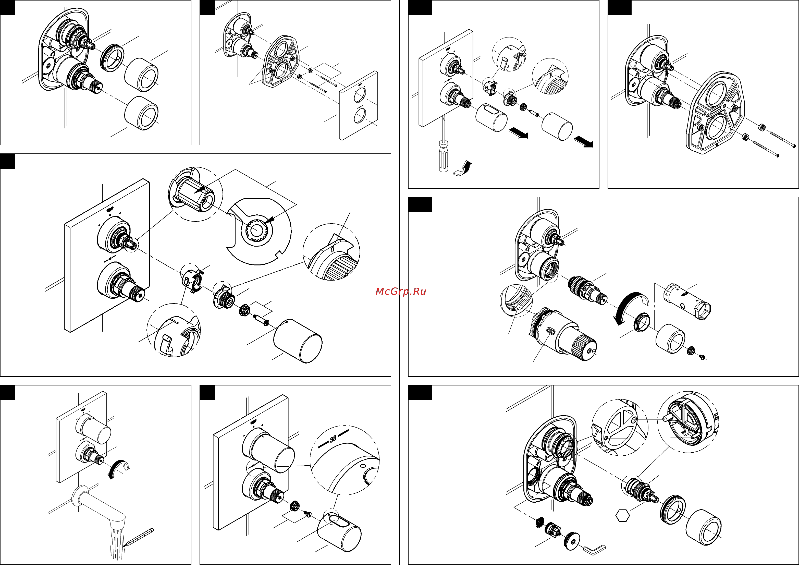 Grohe grohtherm 3000 cosmopolitan 19567000 Инструкция по эксплуатации онлайн [3/32] 153829