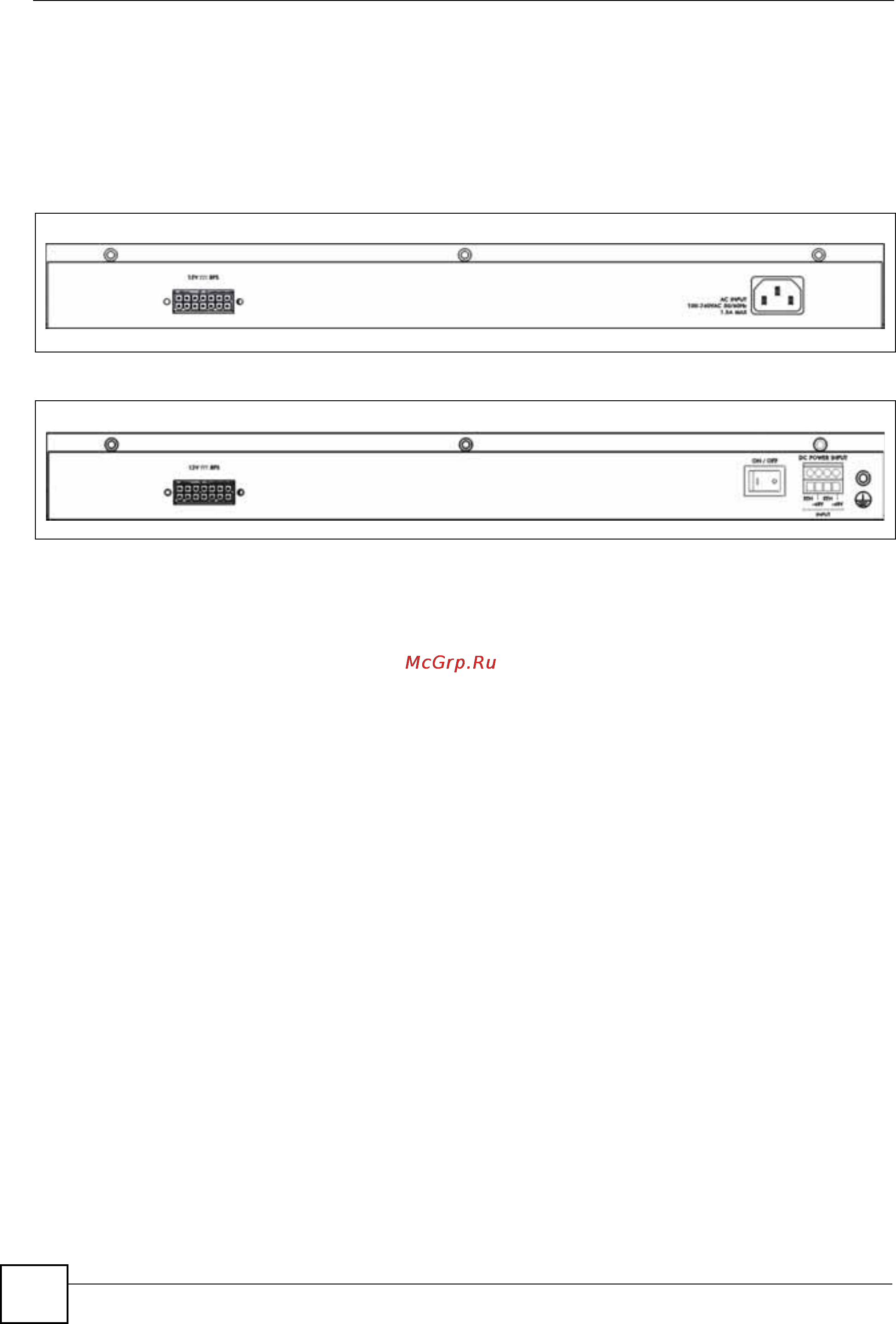 Zyxel ES-3124-4F [50/394] Задняя панель