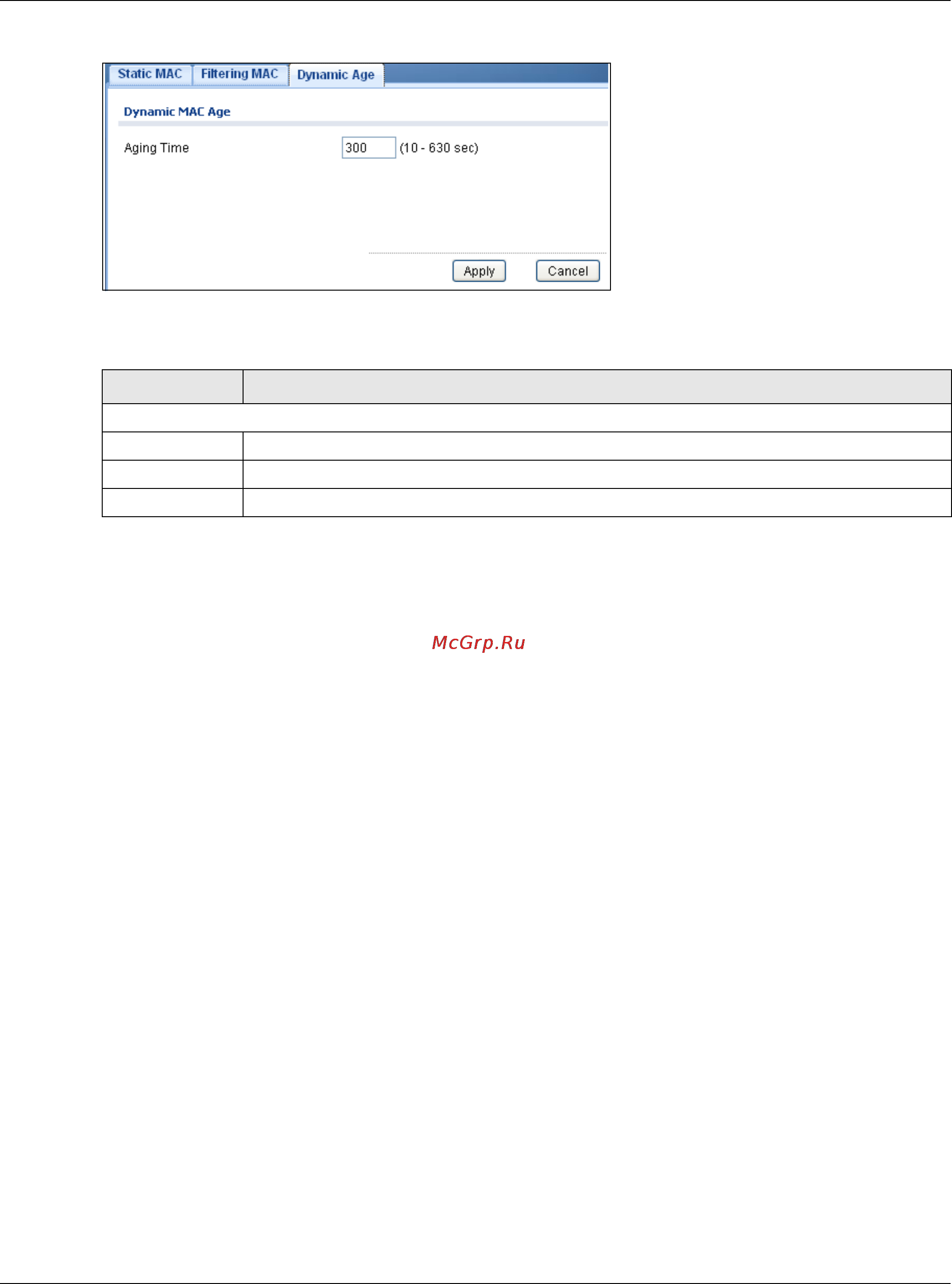 Zyxel GS1900-8HP [128/246] Chapter 21 configuration mac table