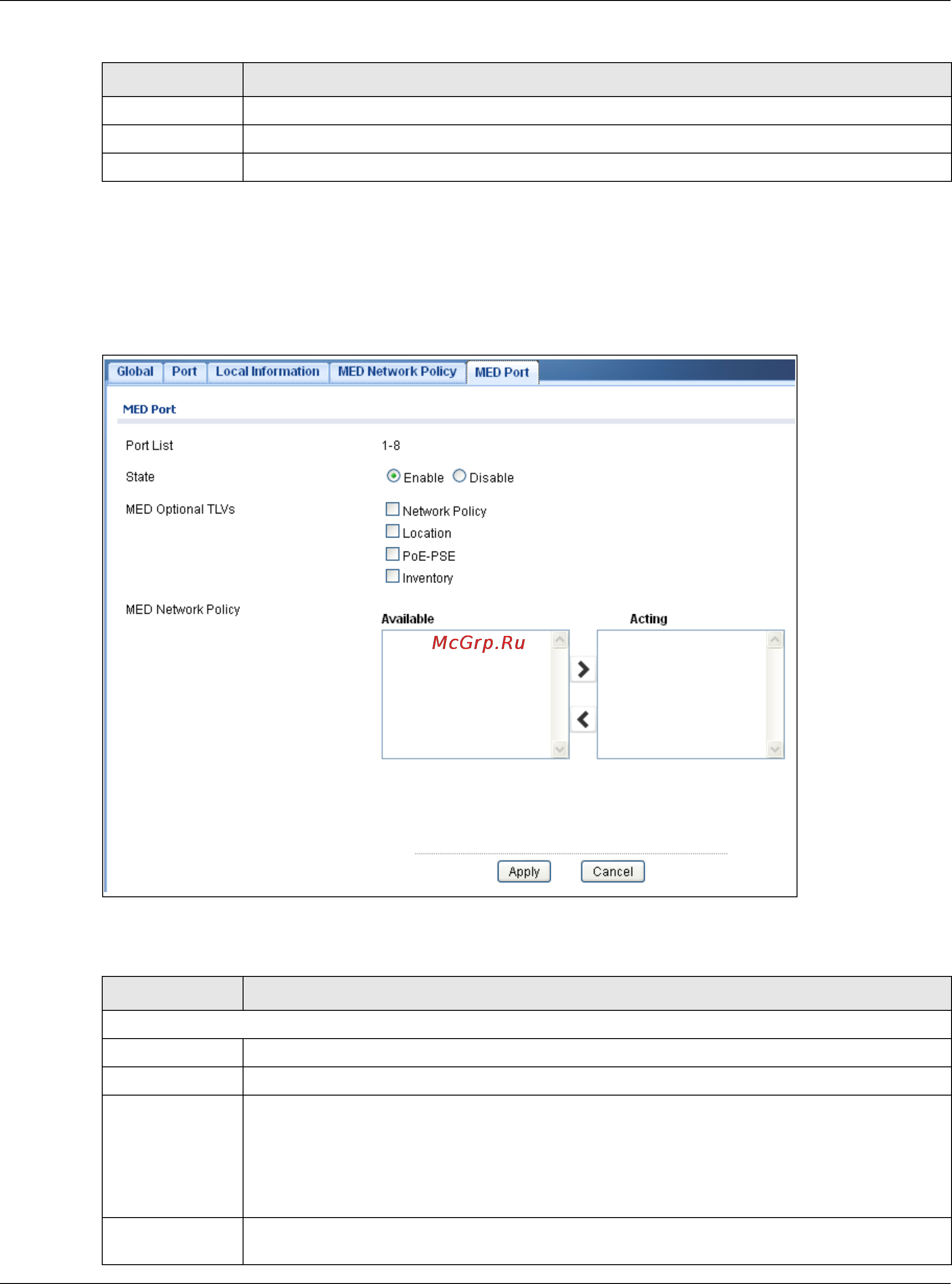 Zyxel GS1900-8HP [170/246] The med port add edit screen