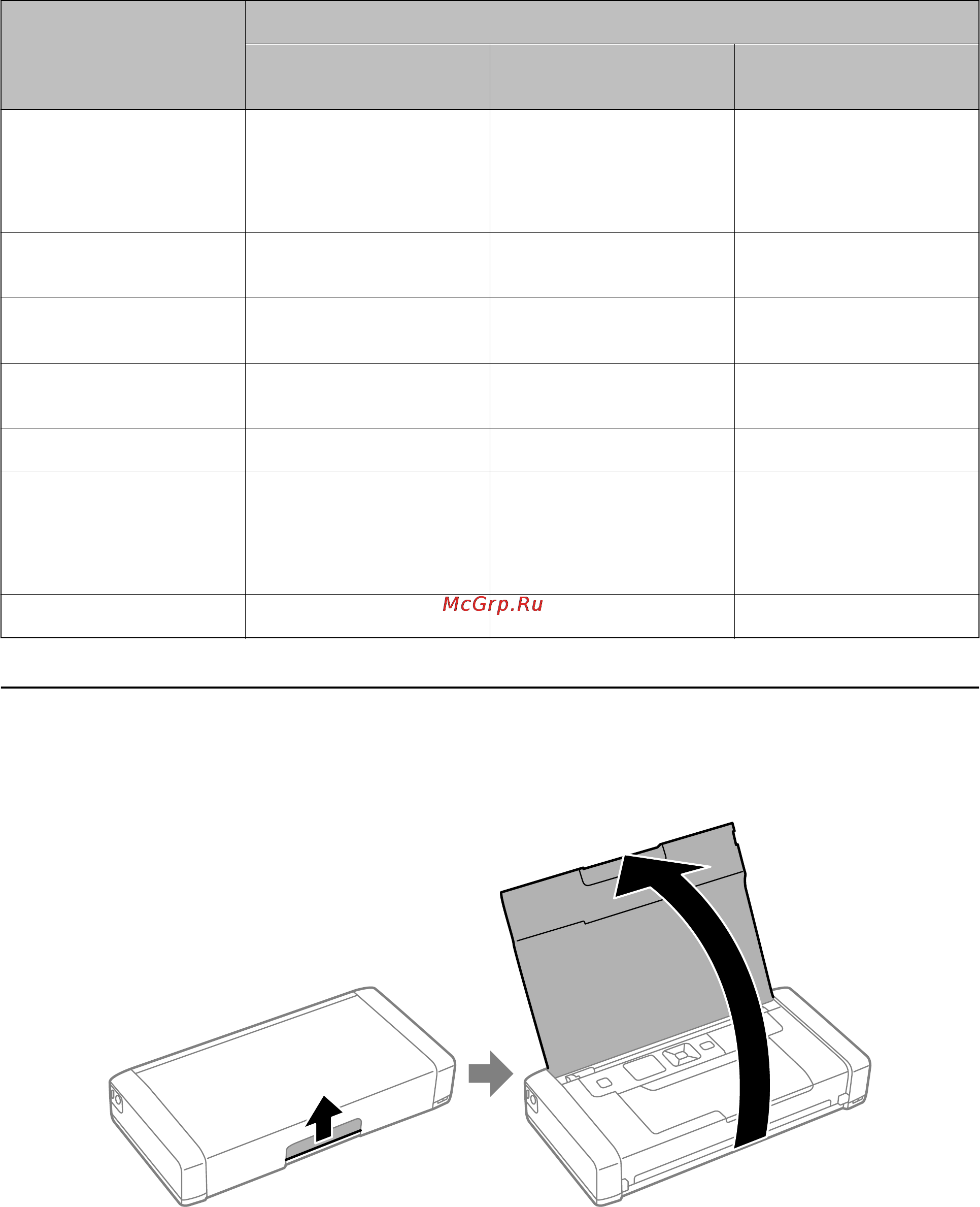Epson WorkForce WF-100W [26/108] Поднимите переднюю часть принтера чтобы открыть крышку