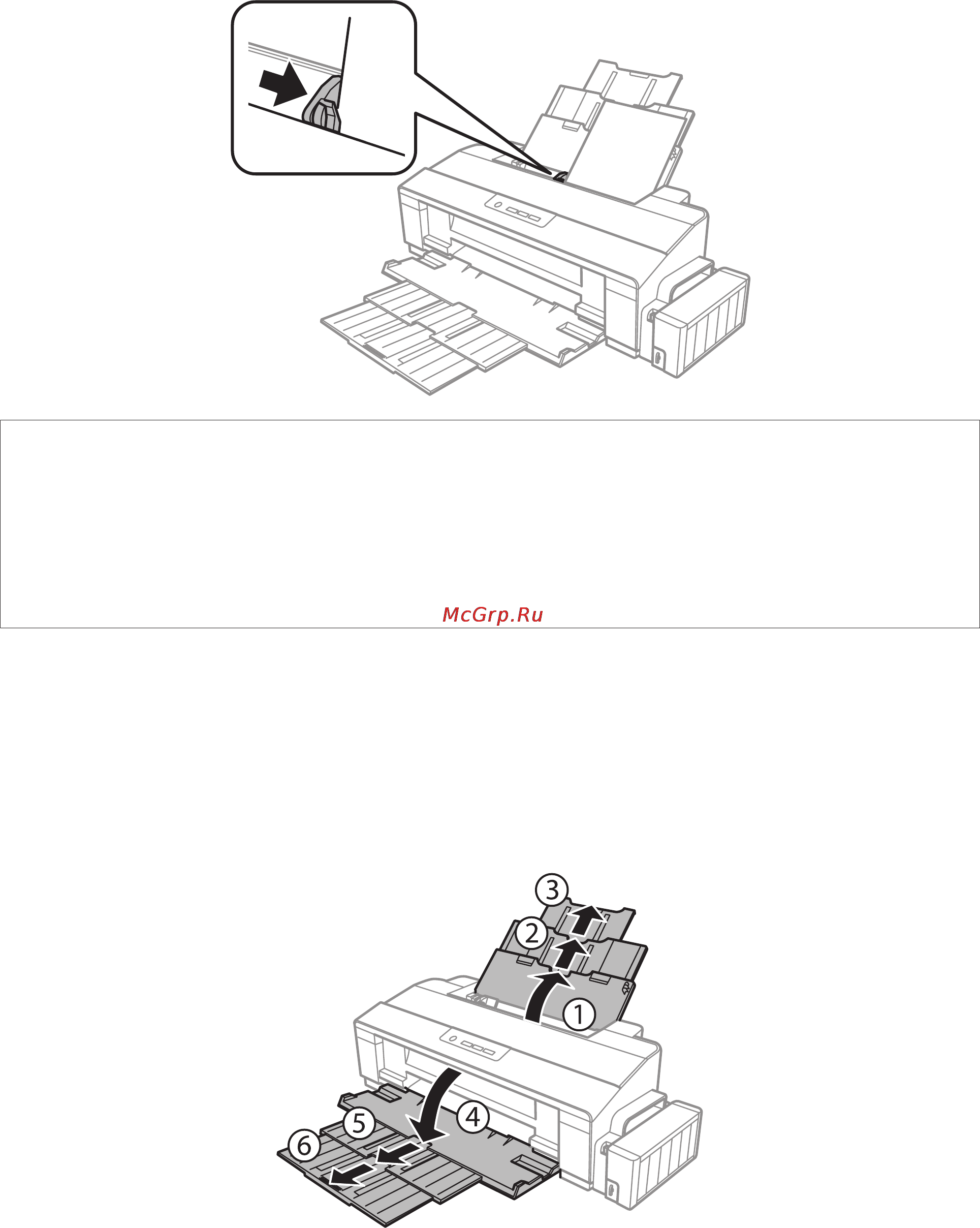 Epson L1300 [20/91] Передвиньте боковую направляющую к левому краю бумаги но не слишком туго