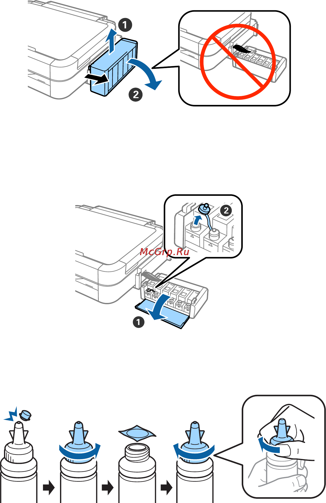 Epson L810 [3/11] Заправка контейнеров для чернил