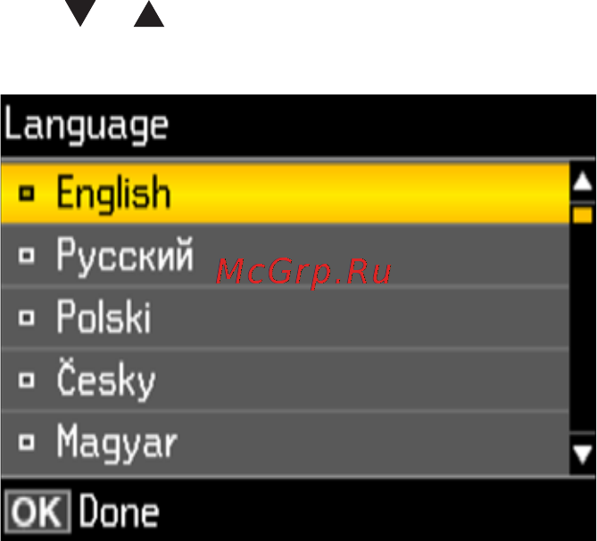 Epson L810 [7/11] Выбор языка