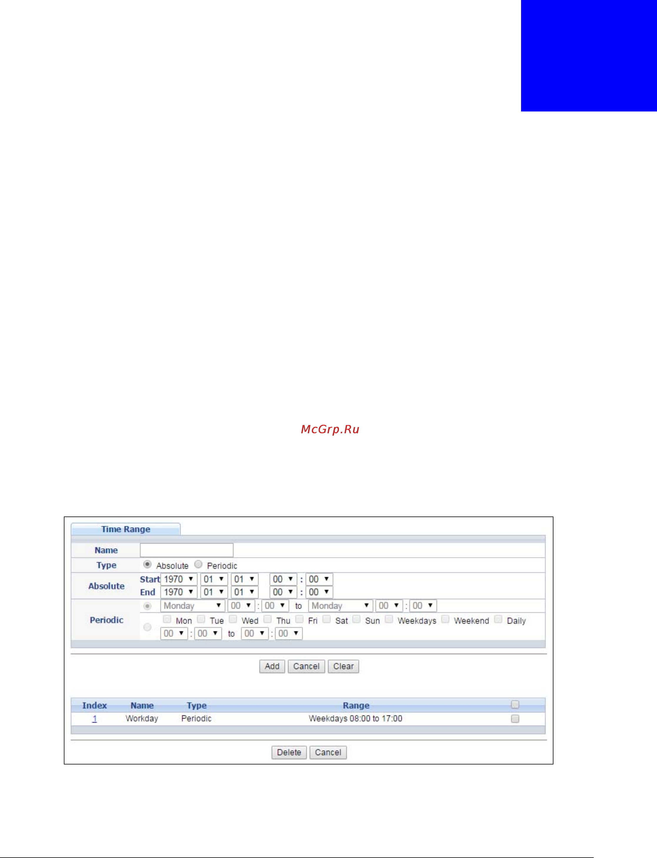 Zyxel GS1920-48HP [166/405] Time range