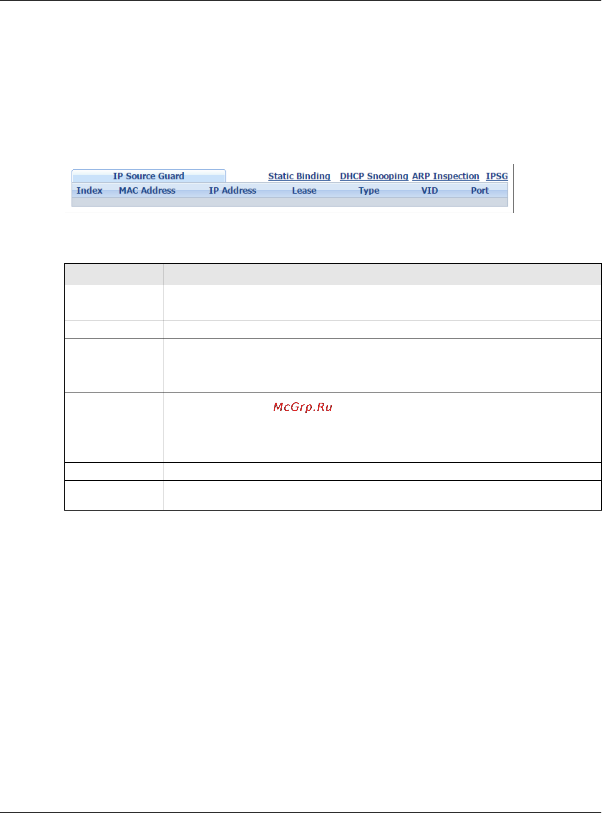 Zyxel GS1920-48HP [222/405] Ipv4 source guard setup