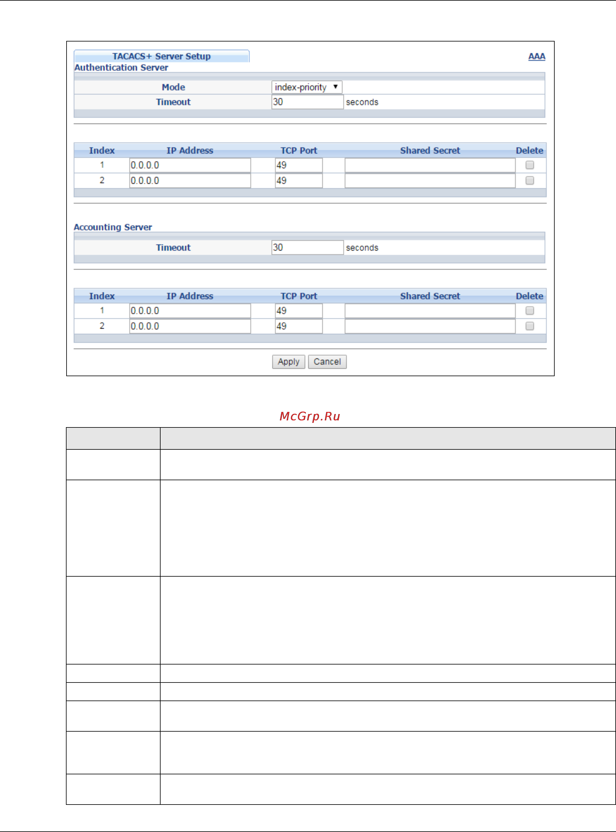 Zyxel GS2210-48HP [215/444] Chapter 25 aaa