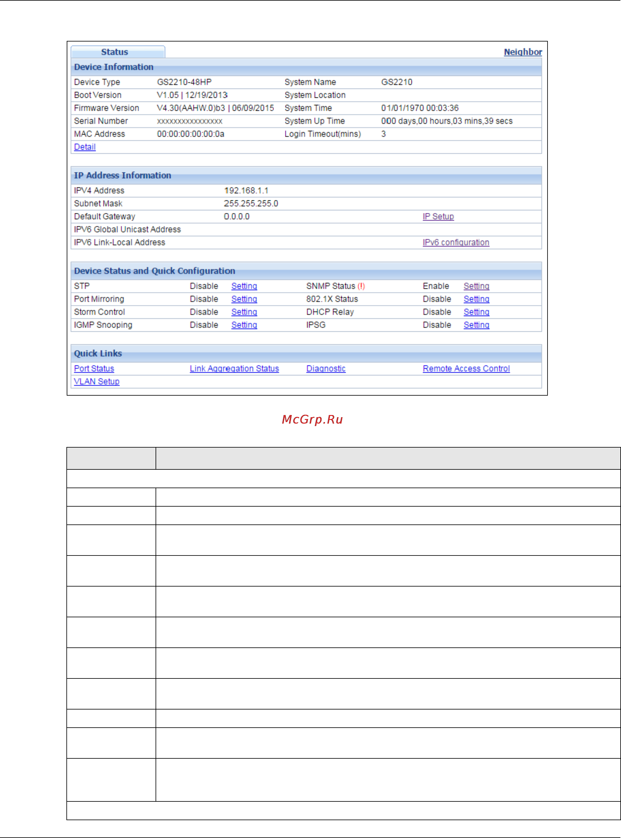 Zyxel GS2210-48HP [56/444] Chapter 7 status and zon
