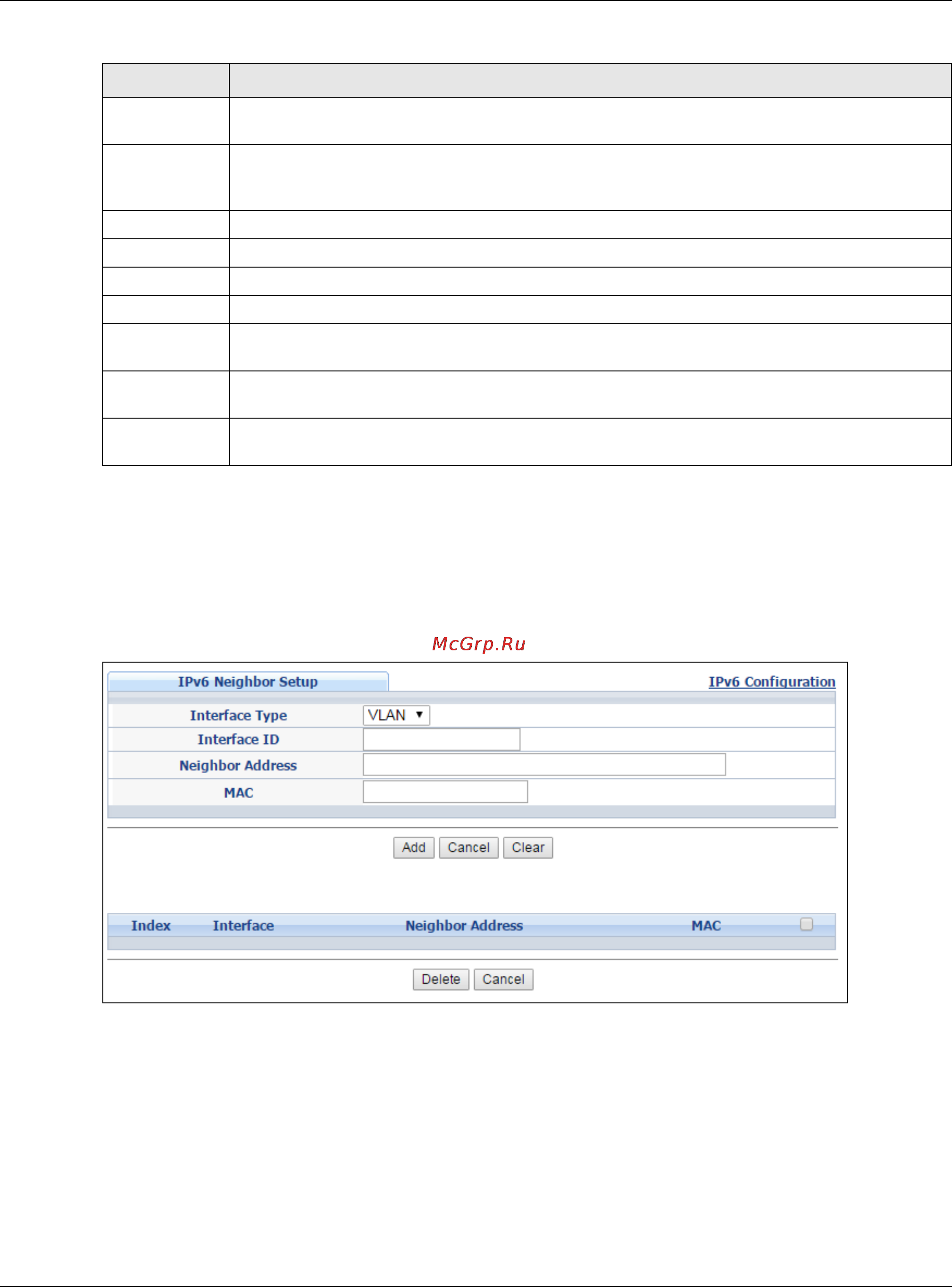 Zyxel GS2210-48HP [89/444] Ipv6 neighbor setup
