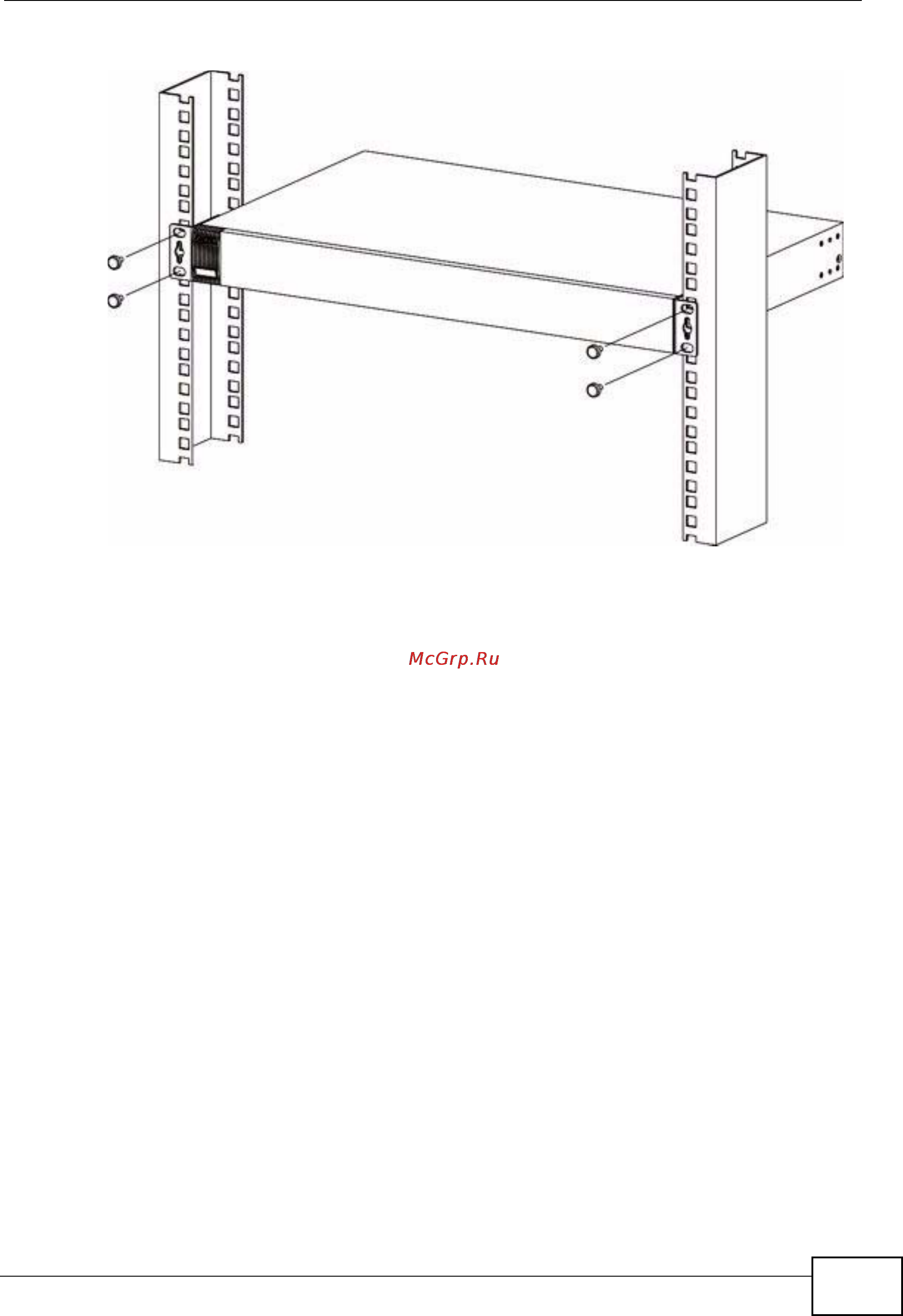 Zyxel GS1100-16 [21/32] Figure 14 mounting the switch on a rack gs1100 24