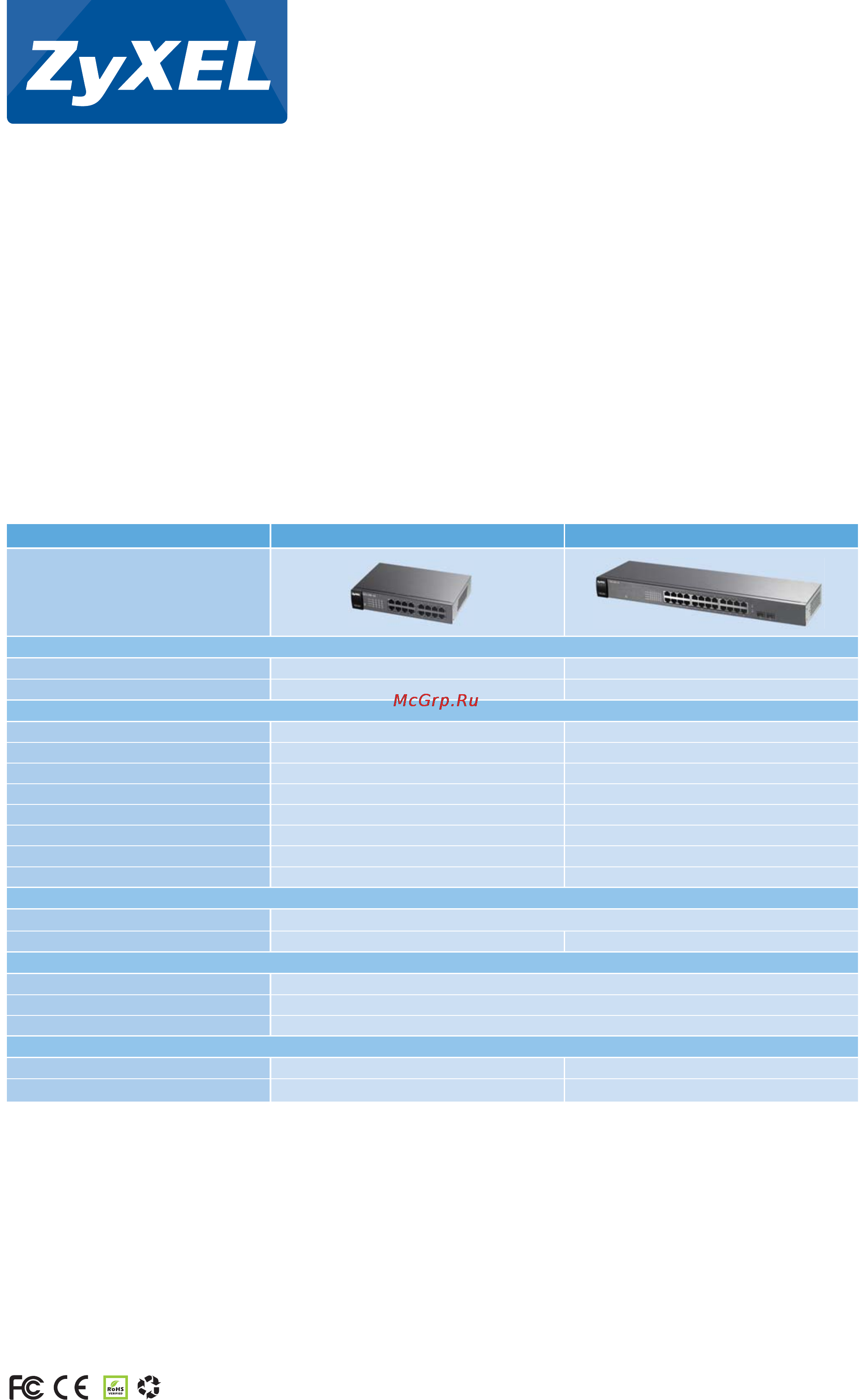 Zyxel GS1100-16 [2/2] Specifications