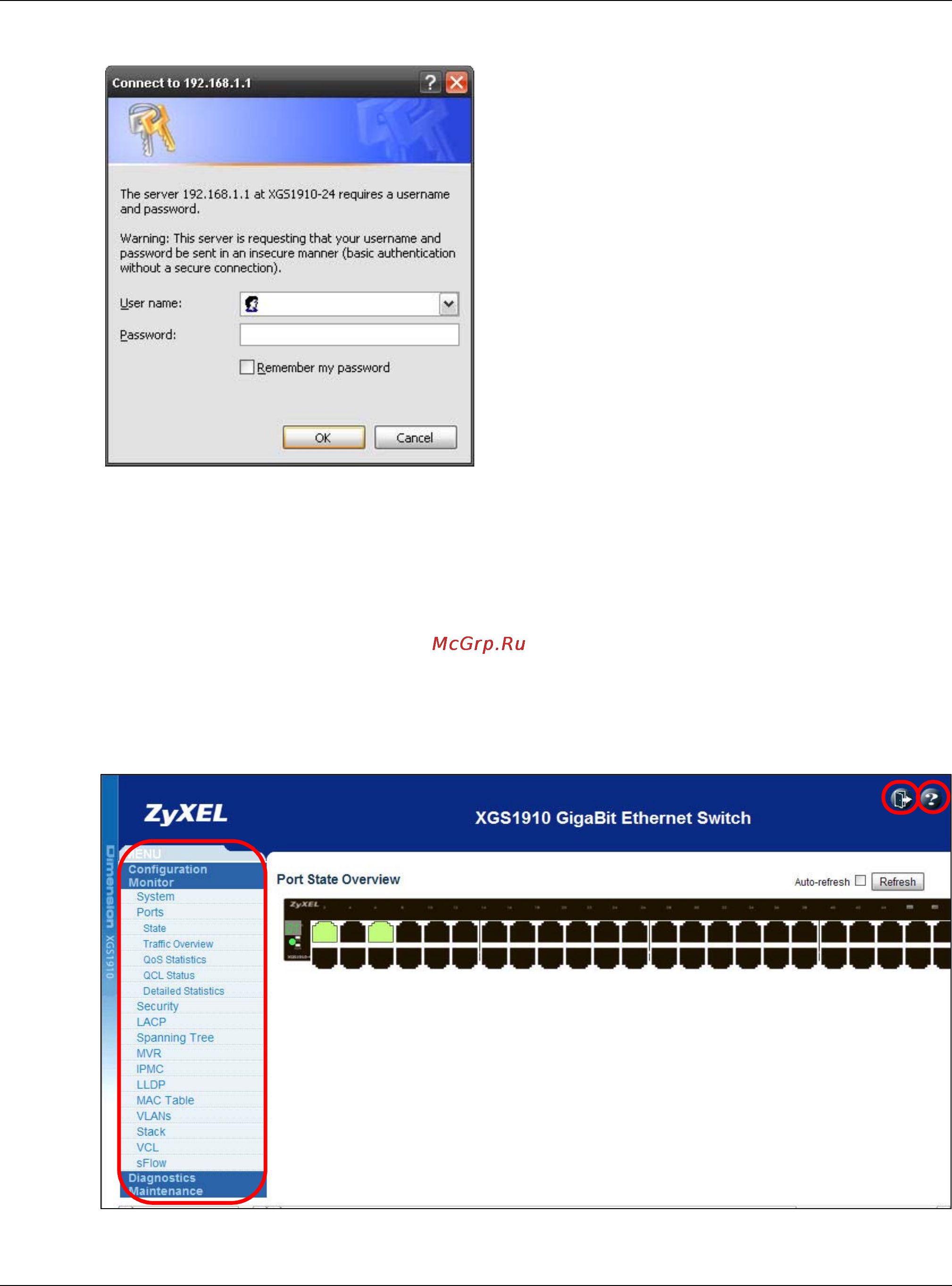Zyxel XGS1910-24 [22/73] The web configurator layout